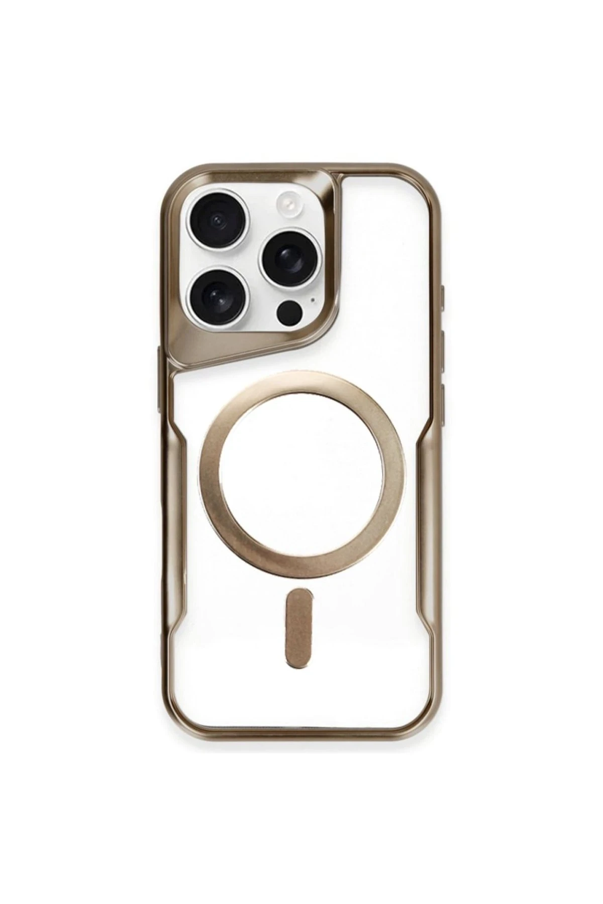 Newface iPhone 11 Pro Max Kılıf Boyi Magsafe Silikon Kapak - Kahverengi