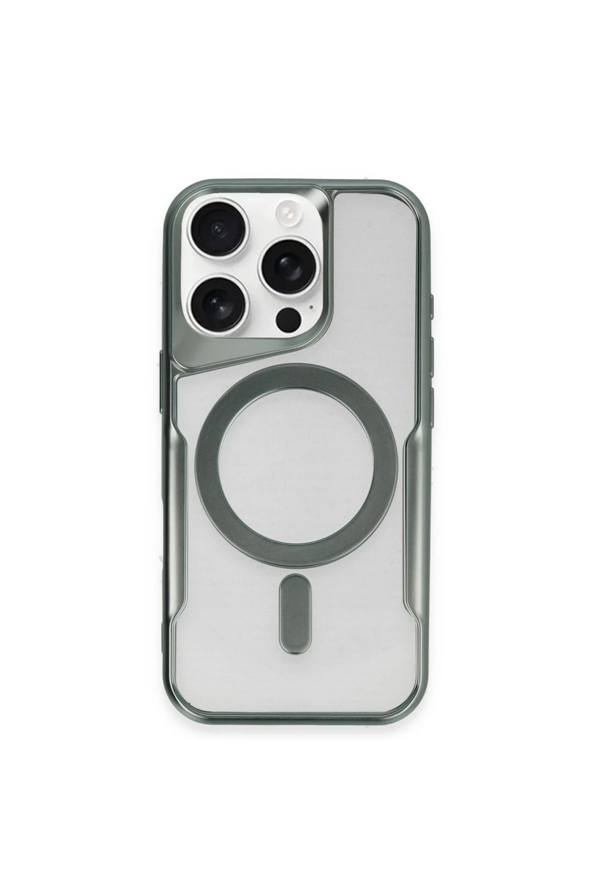 Newface iPhone 11 Pro Max Kılıf Boyi Magsafe Silikon Kapak - Yeşil