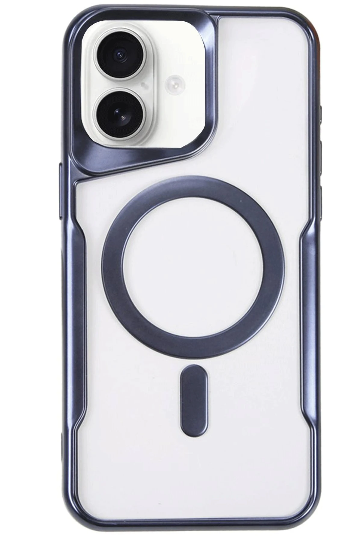 Newface iPhone 16 Plus Kılıf Boyi Magsafe Silikon Kapak - Lacivert