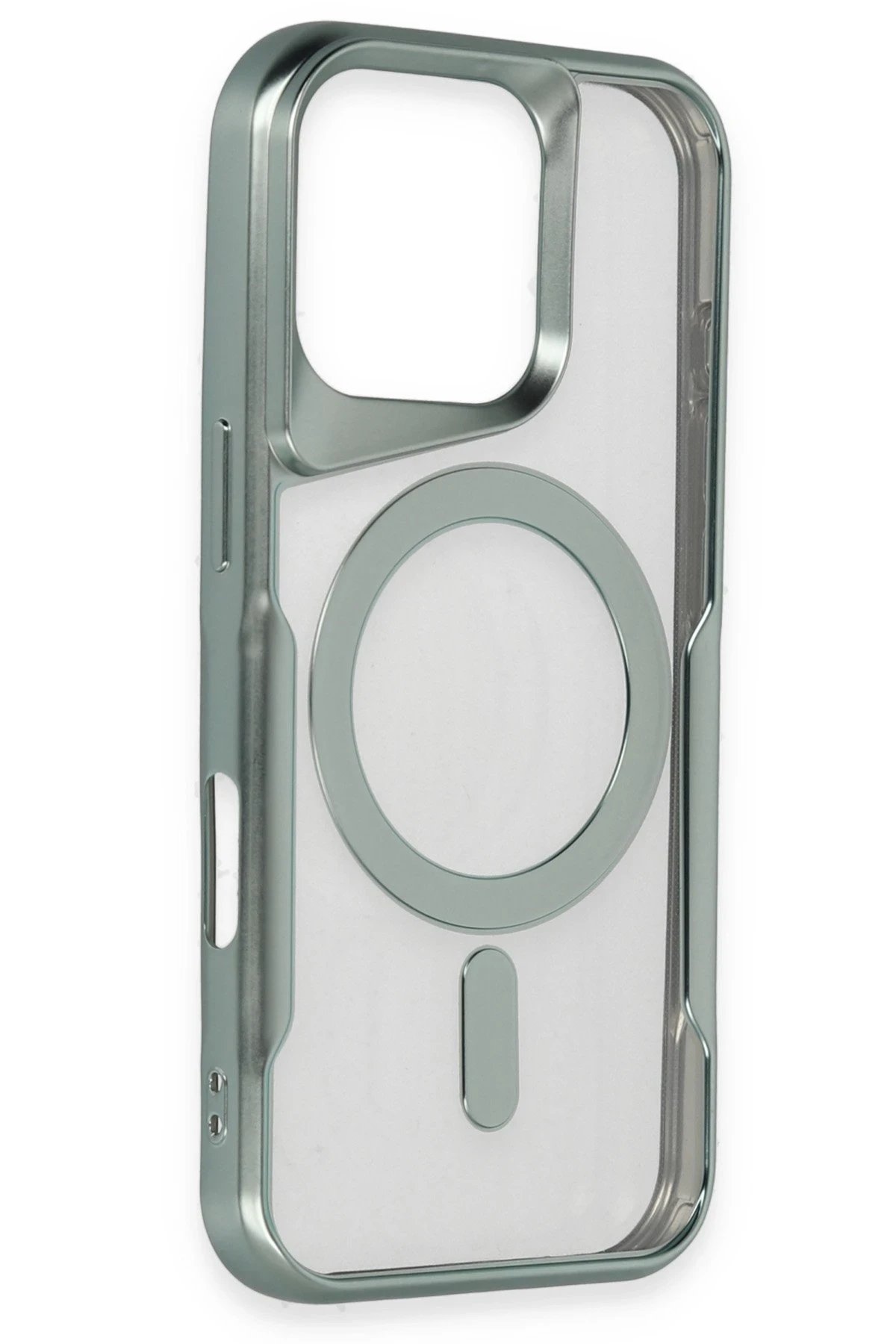 Newface iPhone 16 Pro Kılıf Boyi Magsafe Silikon Kapak - Lacivert