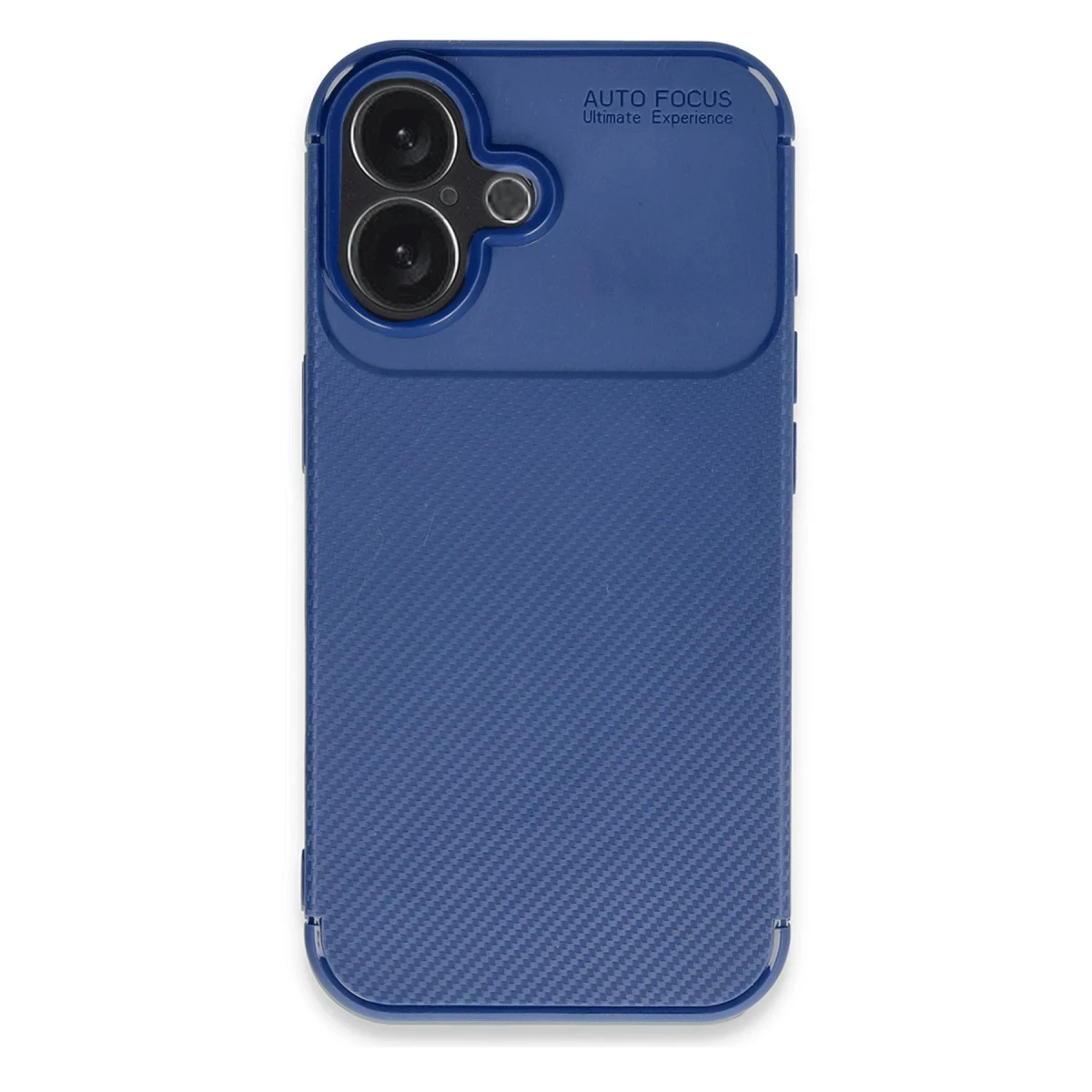 Apple iPhone 16 Plus Kılıf Auto Focus Karbon Kapak - Lacivert