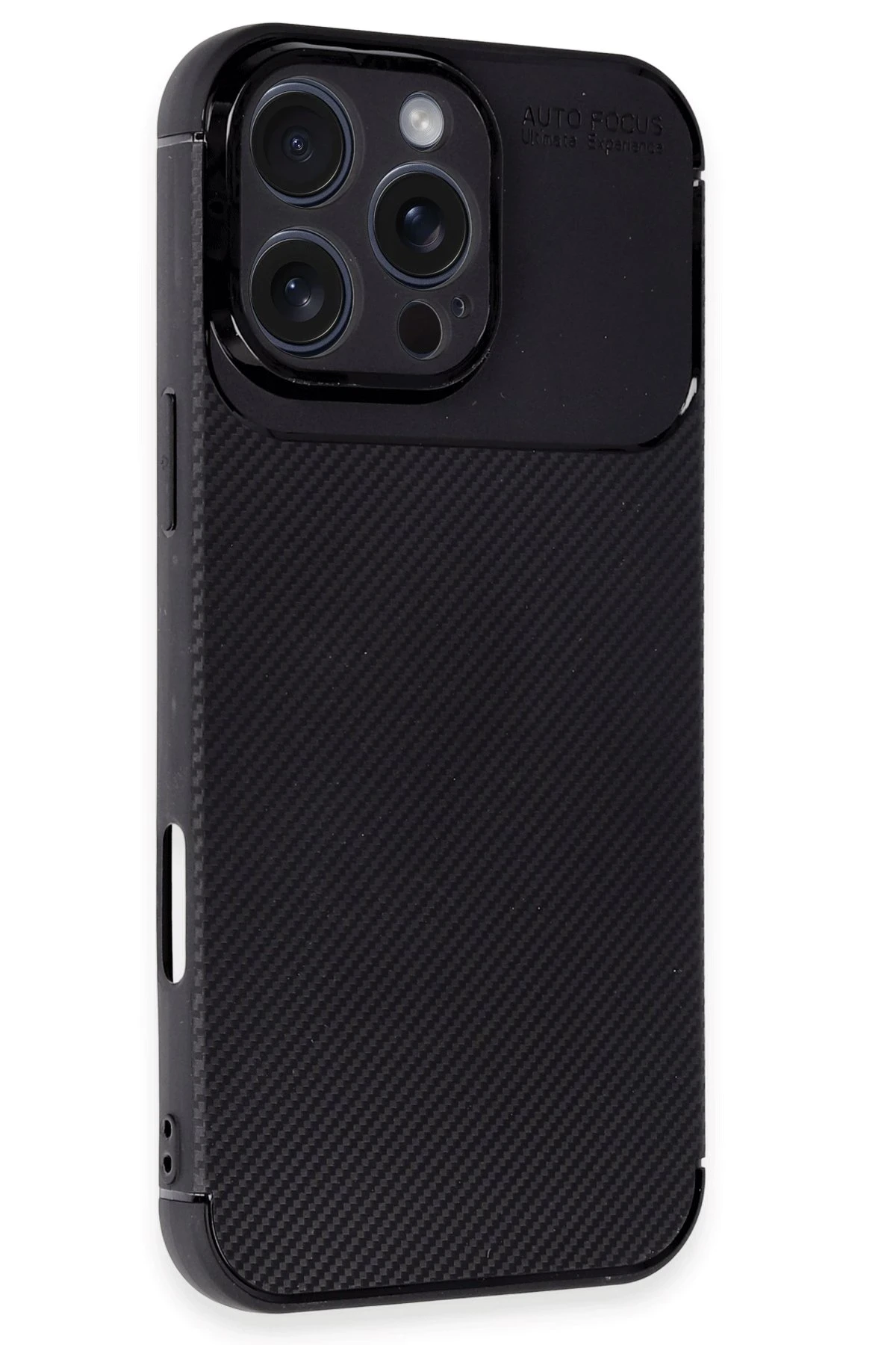 Newface Apple iPhone 16 Pro Kılıf Auto Focus Karbon Kapak - Siyah — görsel 4