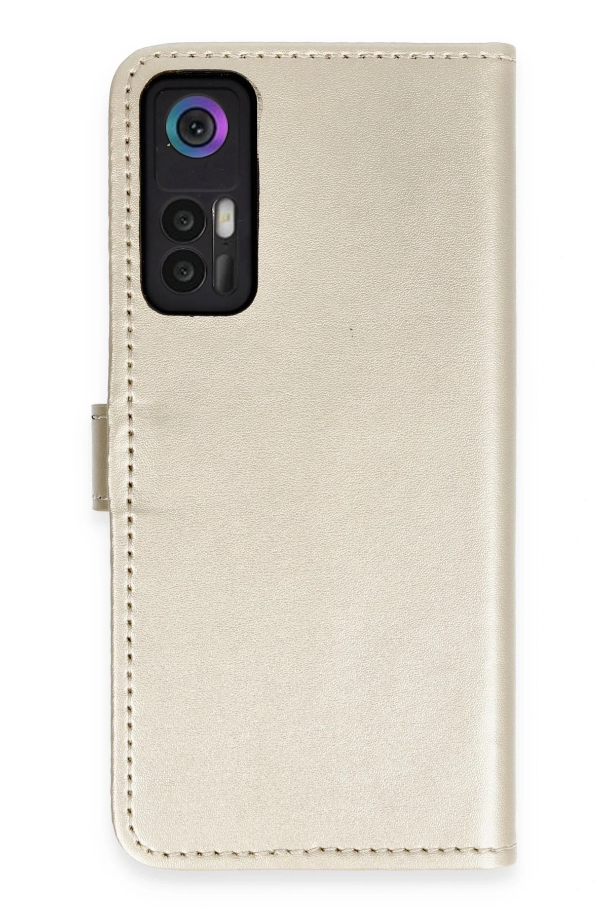 Newface TCL 30 Kılıf Trend S Plus Kapaklı Kılıf - Gold
