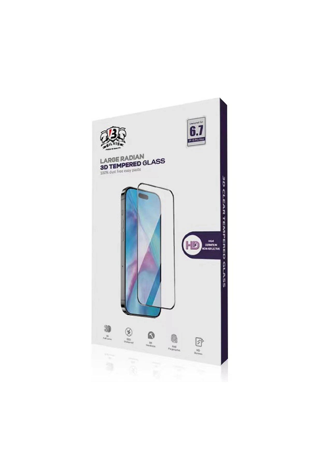 Newface Apple iPhone 16 Pro Max Bilvis 0.18mm Plus Cam Ekran Koruyucu