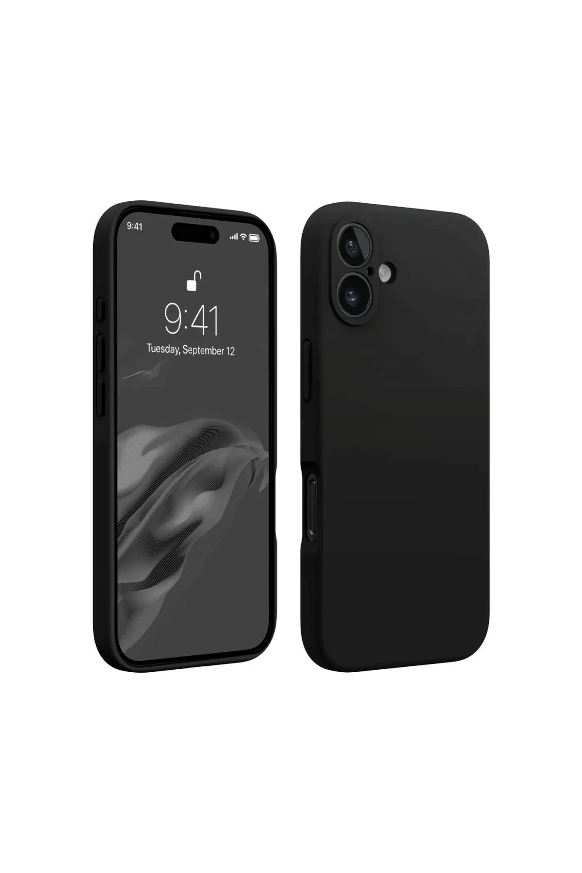 Newface iPhone 16 Kılıf First Silikon - Siyah