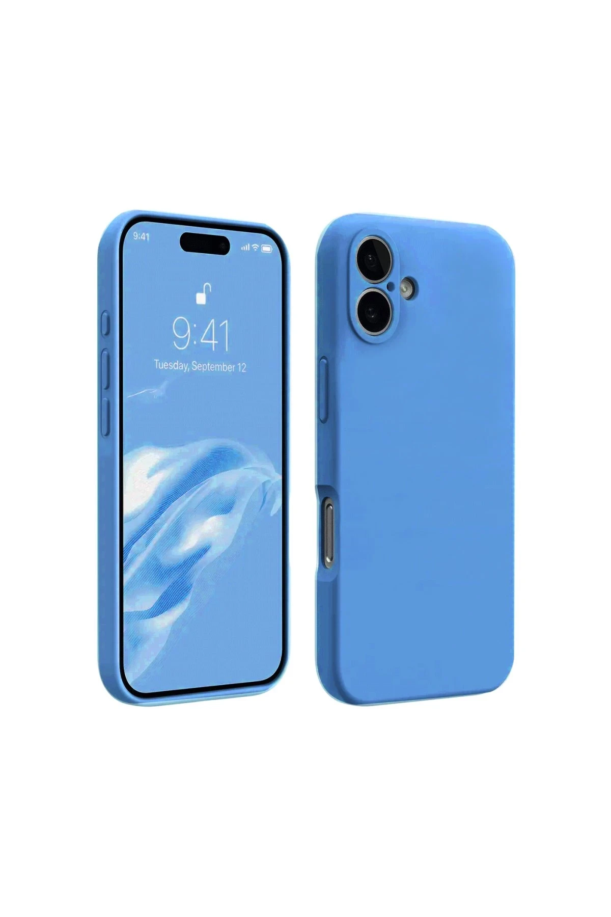 Newface Apple iPhone 16 Kılıf First Silikon - Mavi