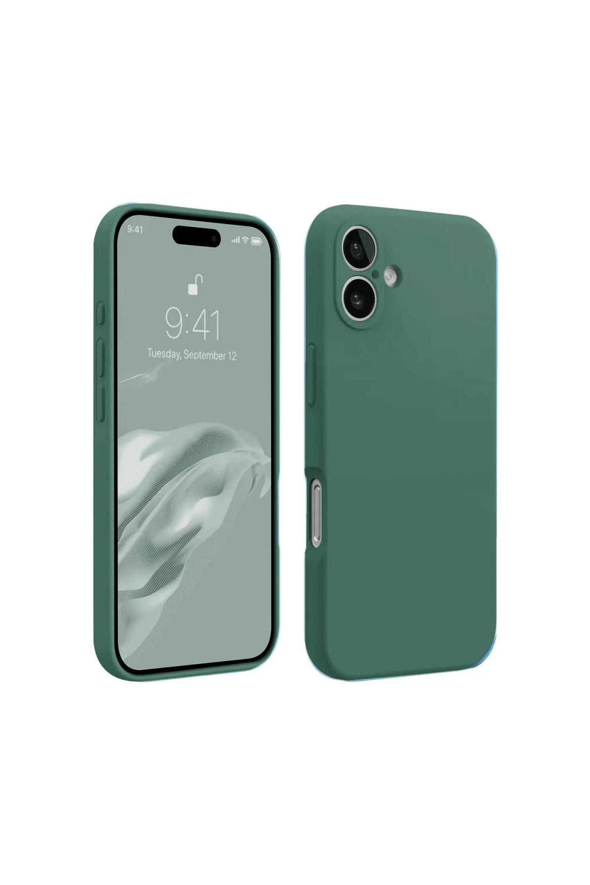 Newface iPhone 16 Kılıf First Silikon - Koyu Yeşil
