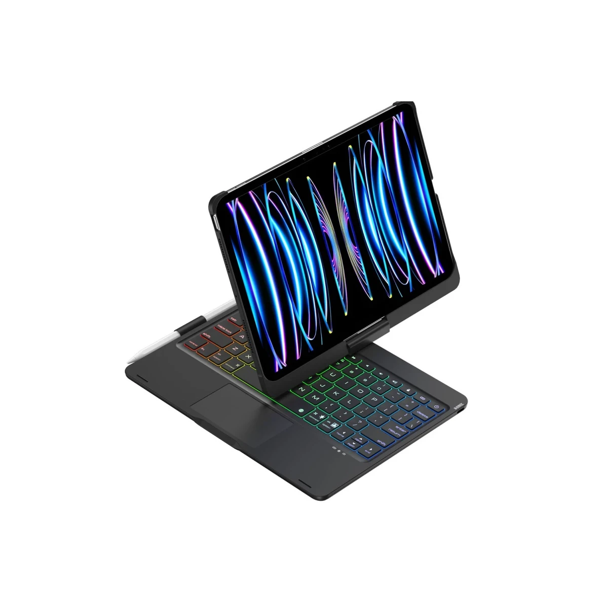 Newface Apple iPad Pro 11 (2024) F11 ATS Kılıf Magic Dönen Klavyeli Tablet Kılıf - Siyah — görsel 9