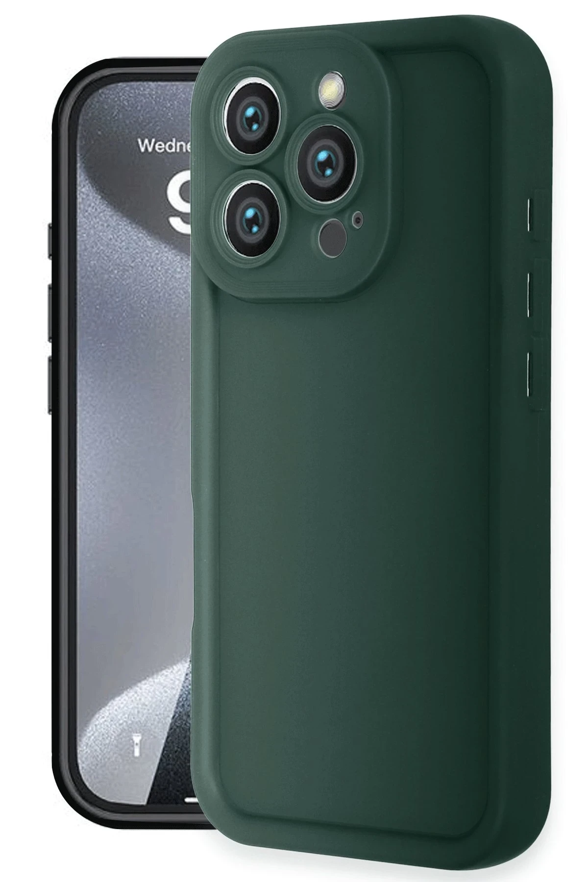 Newface iPhone 16 Pro Kılıf Viera Silikon - Koyu Yeşil