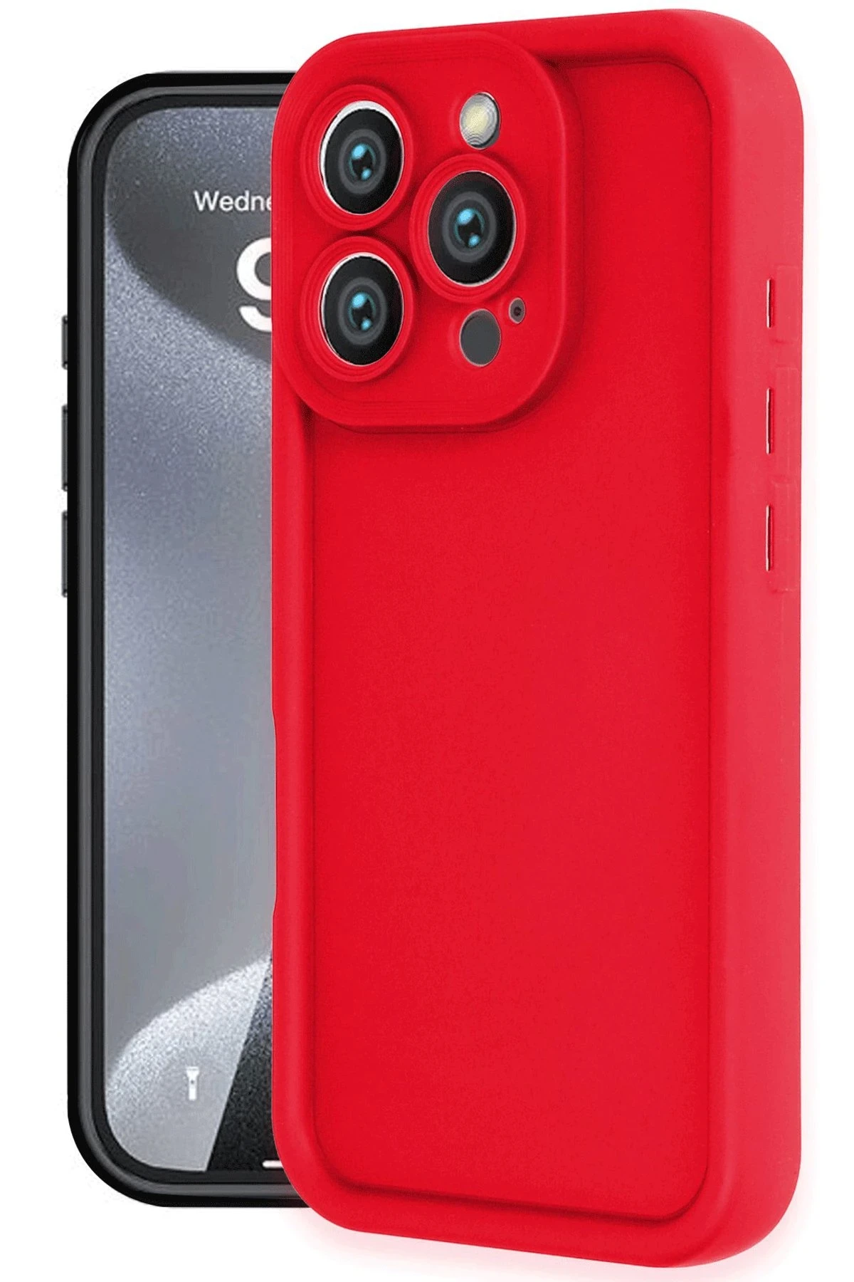 Newface iPhone 16 Pro Max Kılıf Viera Silikon - Kırmızı
