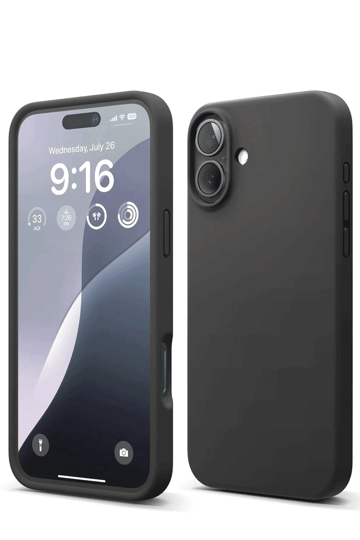 Newface Apple iPhone 16 Kılıf Nano içi Kadife Silikon - Siyah