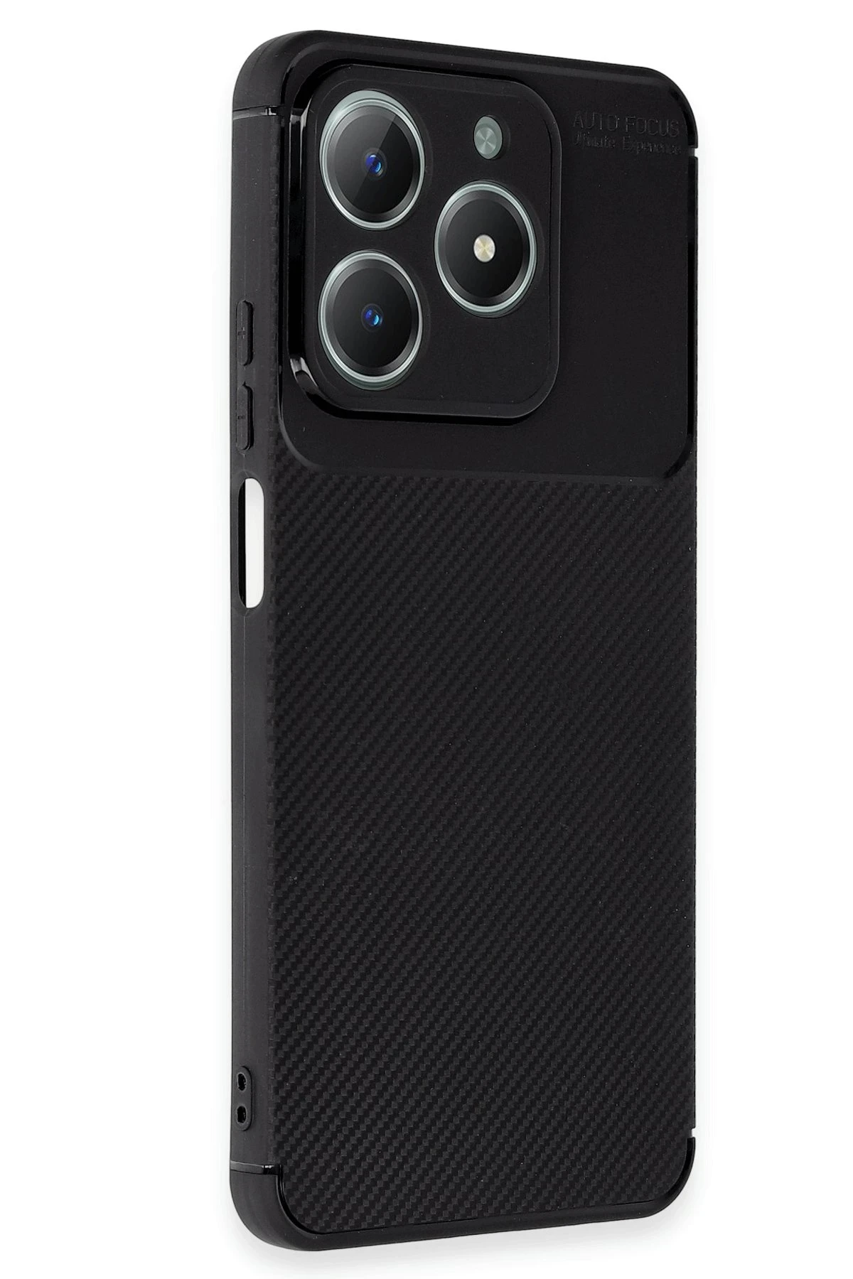 Newface Realme C61 Kılıf Auto Focus Karbon Kapak - Siyah — görsel 2