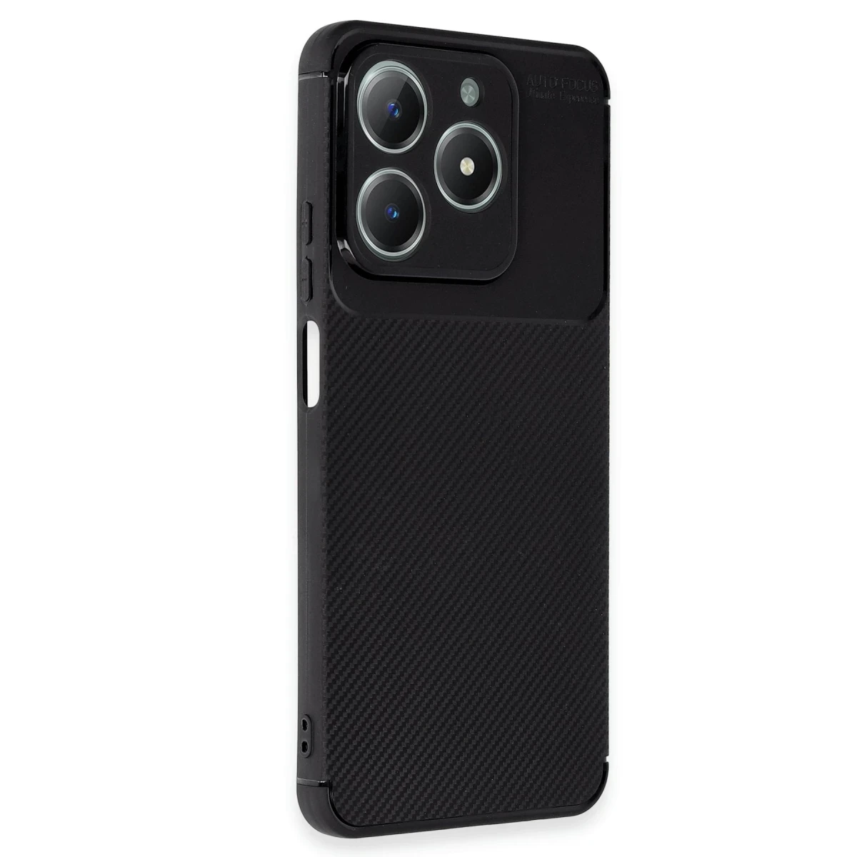Newface Realme C61 Kılıf Auto Focus Karbon Kapak - Siyah — görsel 6