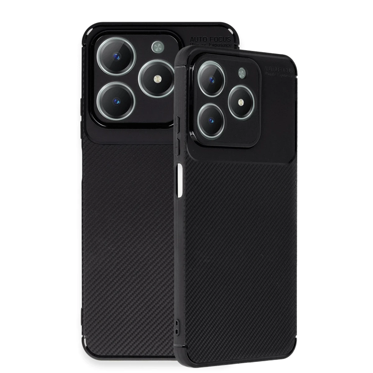 Newface Realme C61 Kılıf Auto Focus Karbon Kapak - Siyah — görsel 7