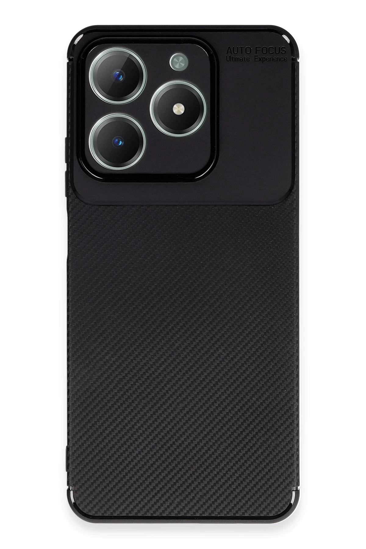 Newface Realme C61 Kılıf Auto Focus Karbon Kapak - Siyah — görsel 4