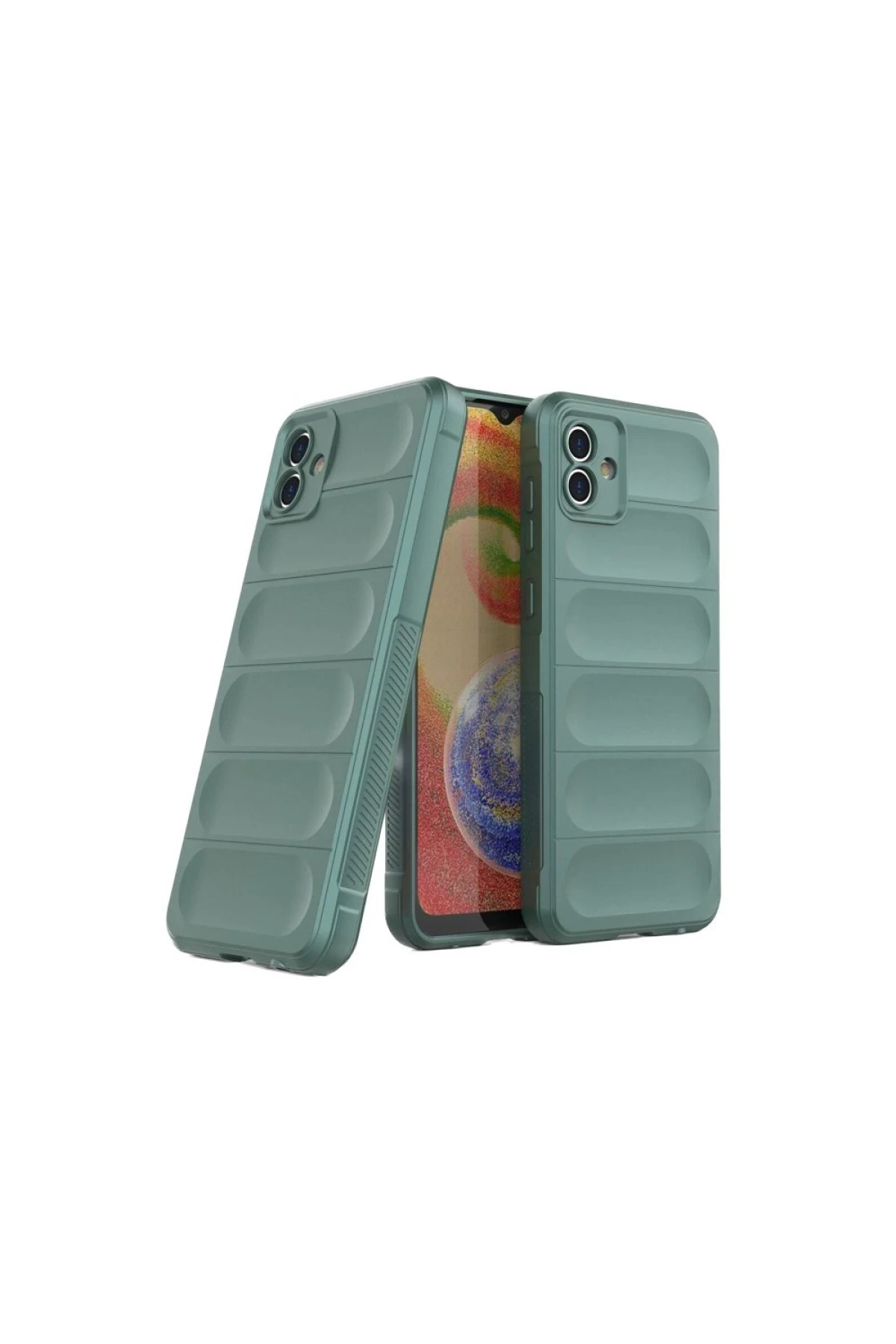 Newface Samsung Galaxy A06 Kılıf Optimum Silikon - Koyu Yeşil