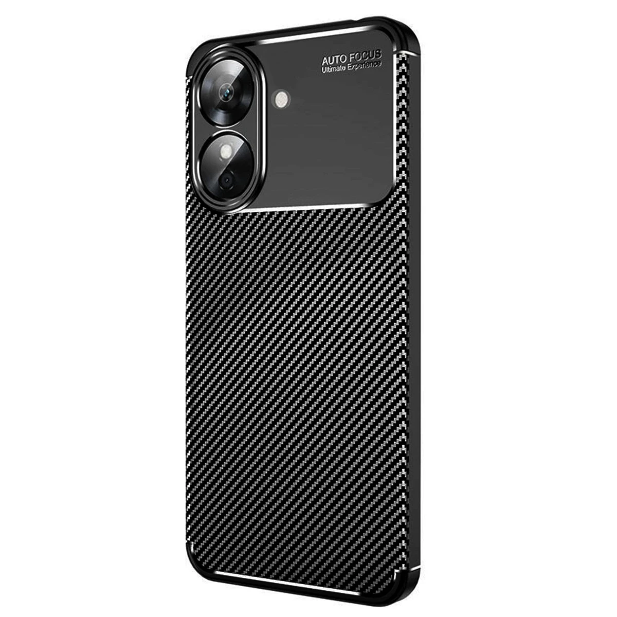 Newface Realme Note 60 Kılıf Auto Focus Karbon Kapak - Siyah — görsel 2