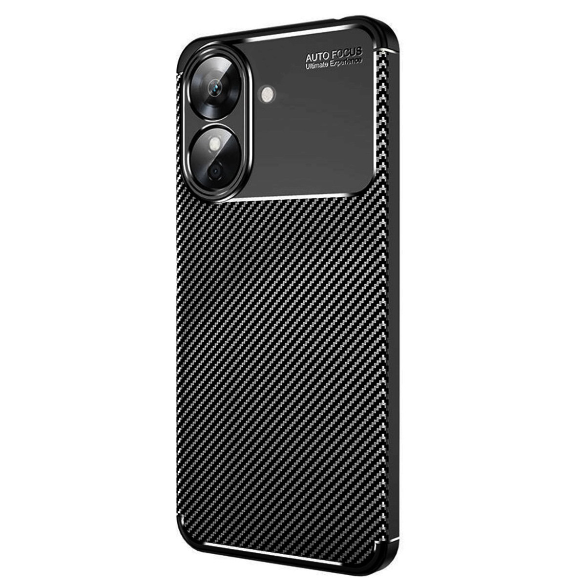 Newface Realme Note 60 Kılıf Auto Focus Karbon Kapak - Siyah — görsel 3