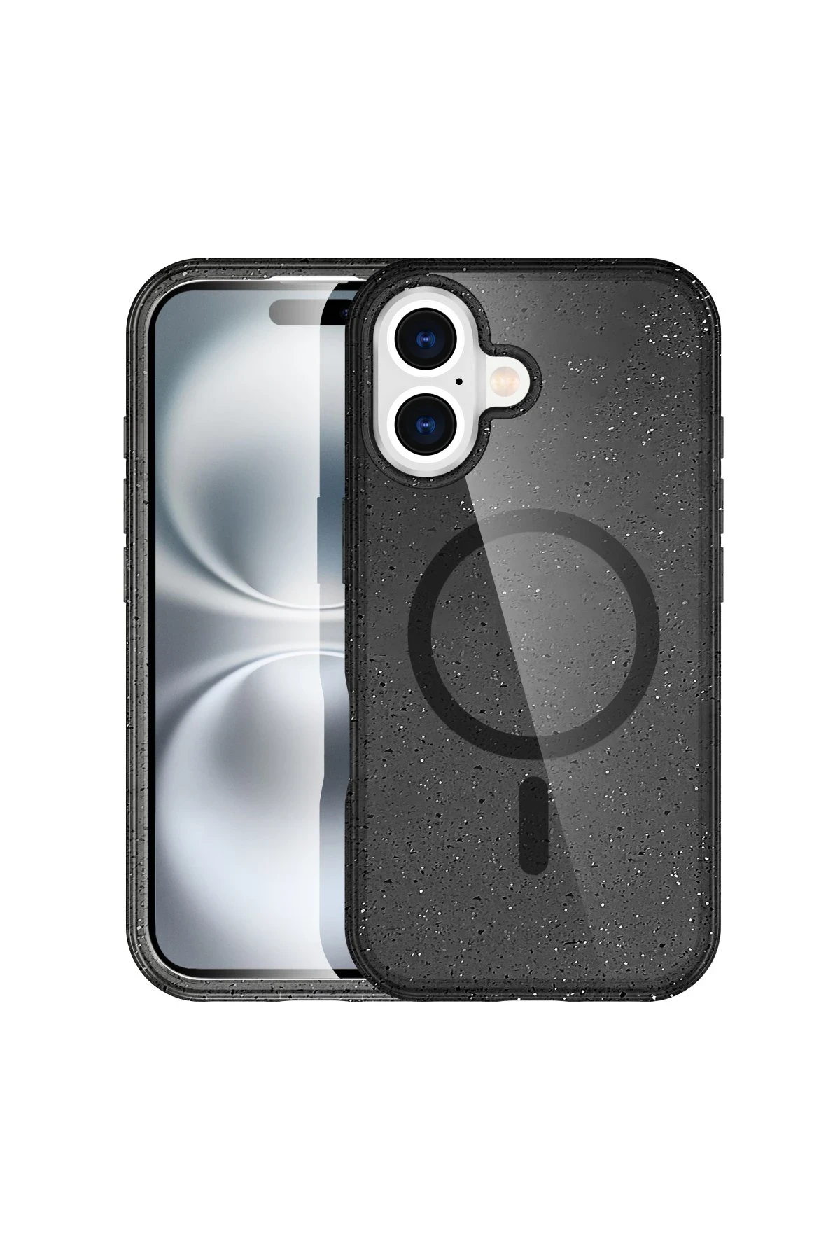 Newface iPhone 16 Plus Kılıf Glow Magsafe Kapak - Siyah