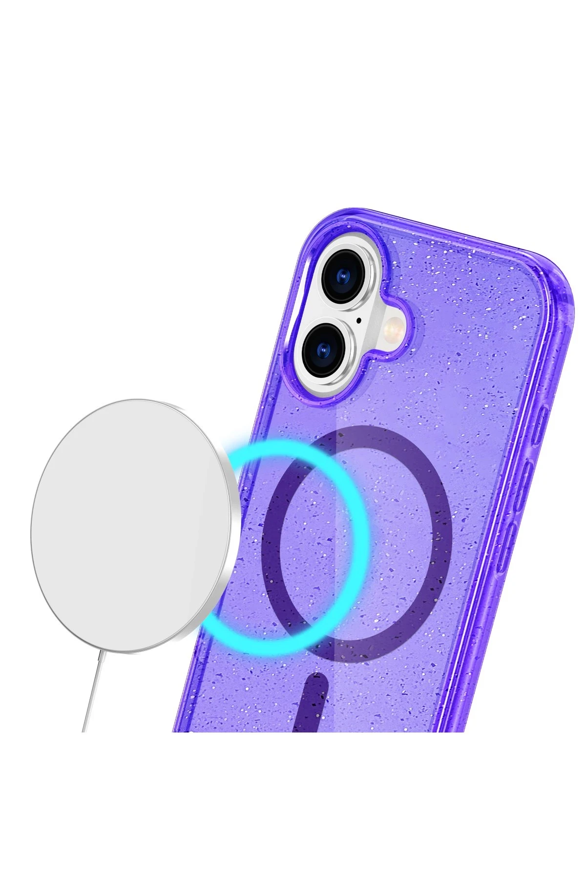 Newface iPhone 16 Plus Kılıf Glow Magsafe Kapak - Mor