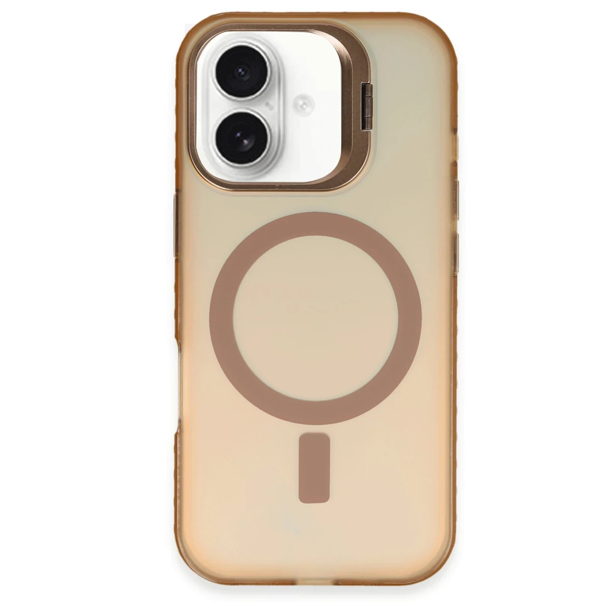 Newface Apple iPhone 16 Plus Kılıf Primera Magsafe Standlı Kapak - Gold — görsel 3