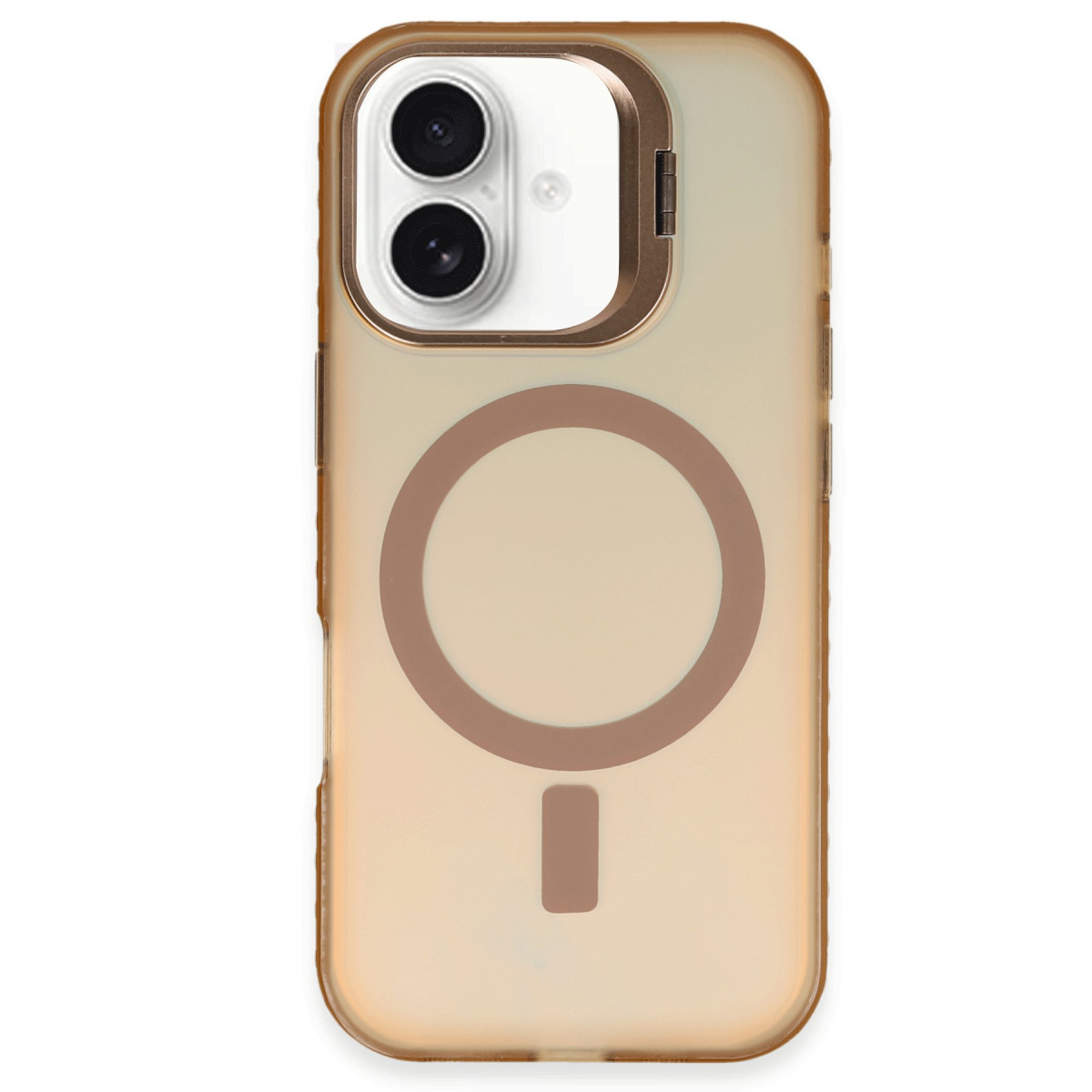 Newface Apple iPhone 16 Plus Kılıf Primera Magsafe Standlı Kapak - Gold — görsel 5