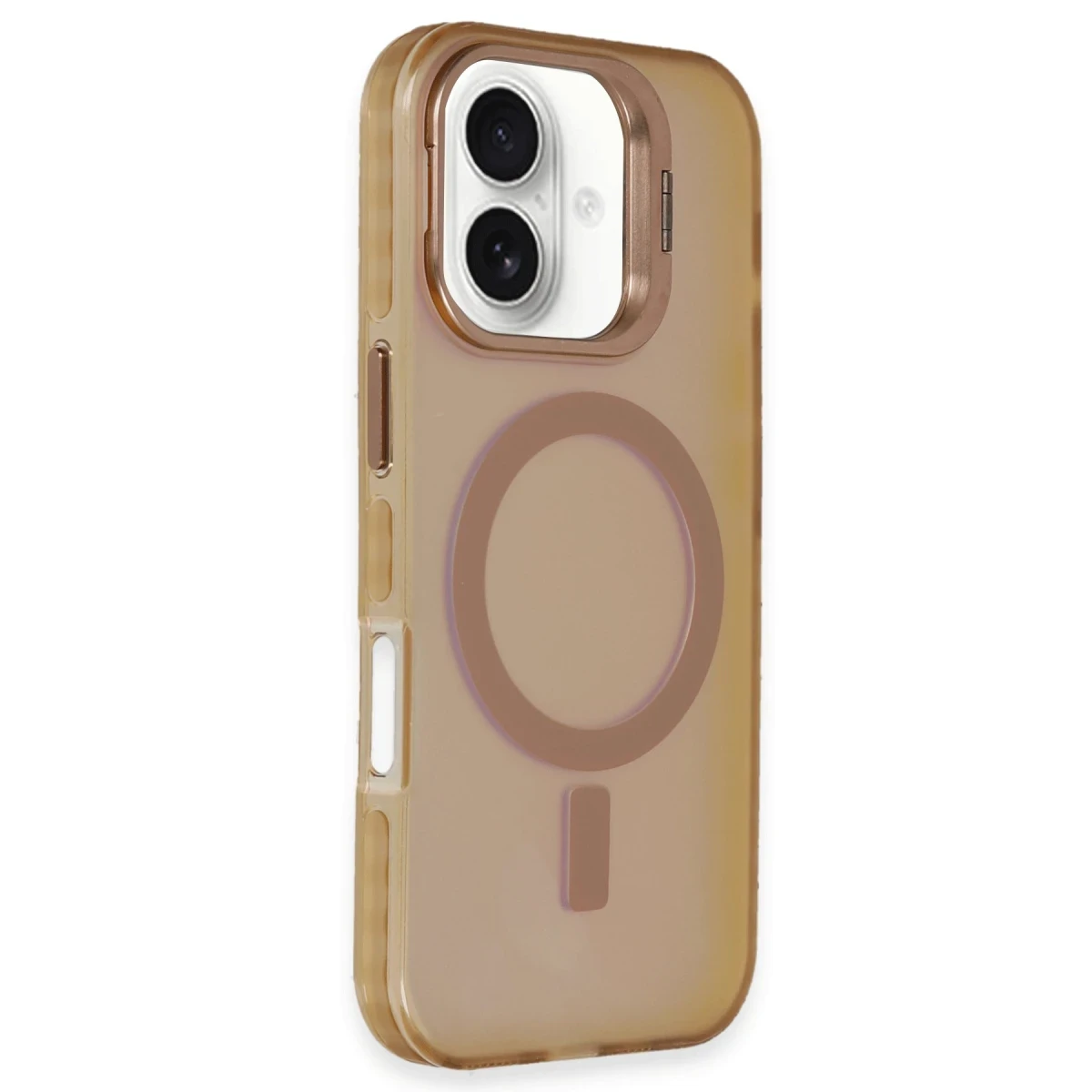 Newface Apple iPhone 16 Plus Kılıf Primera Magsafe Standlı Kapak - Gold — görsel 4