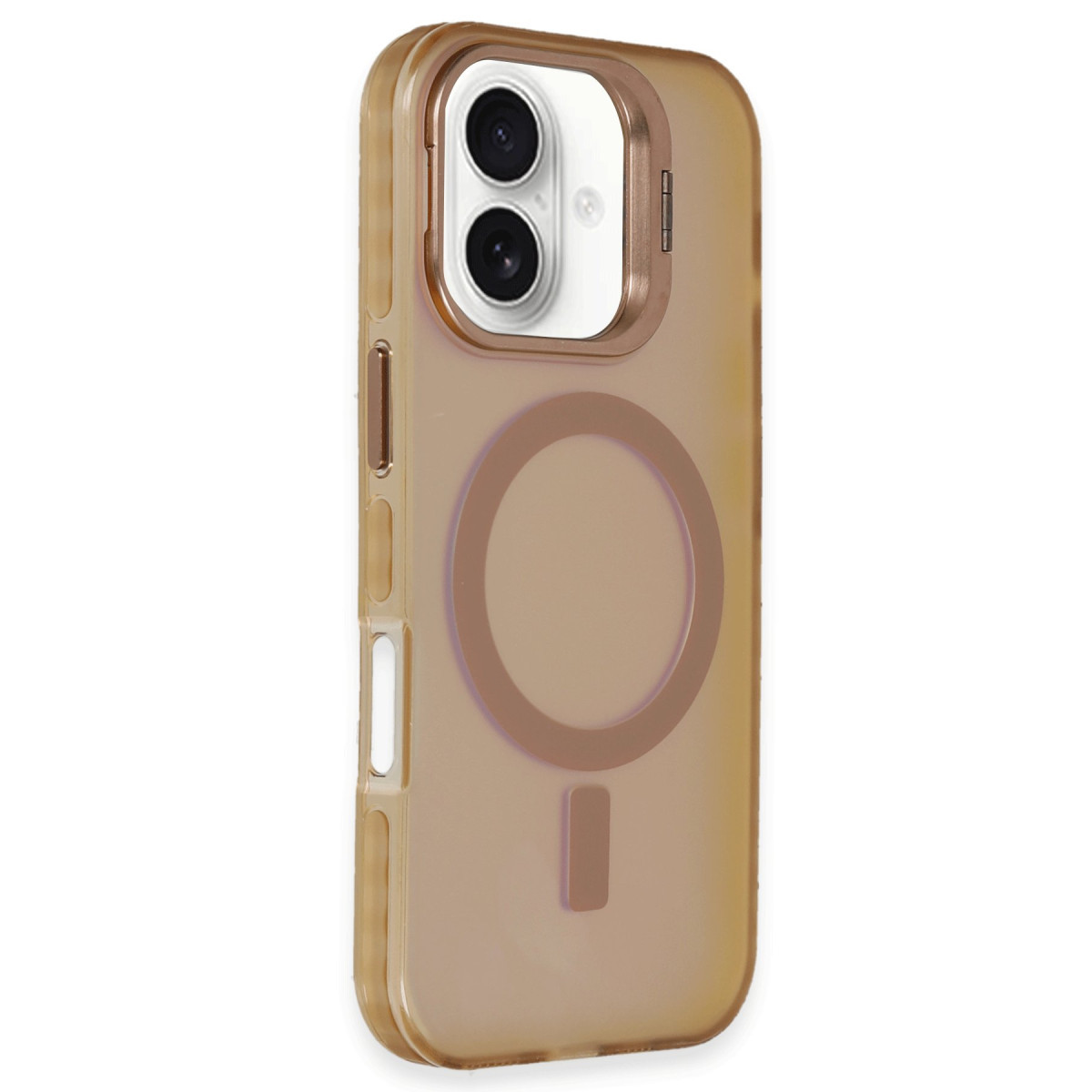 Newface Apple iPhone 16 Plus Kılıf Primera Magsafe Standlı Kapak - Gold — görsel 6