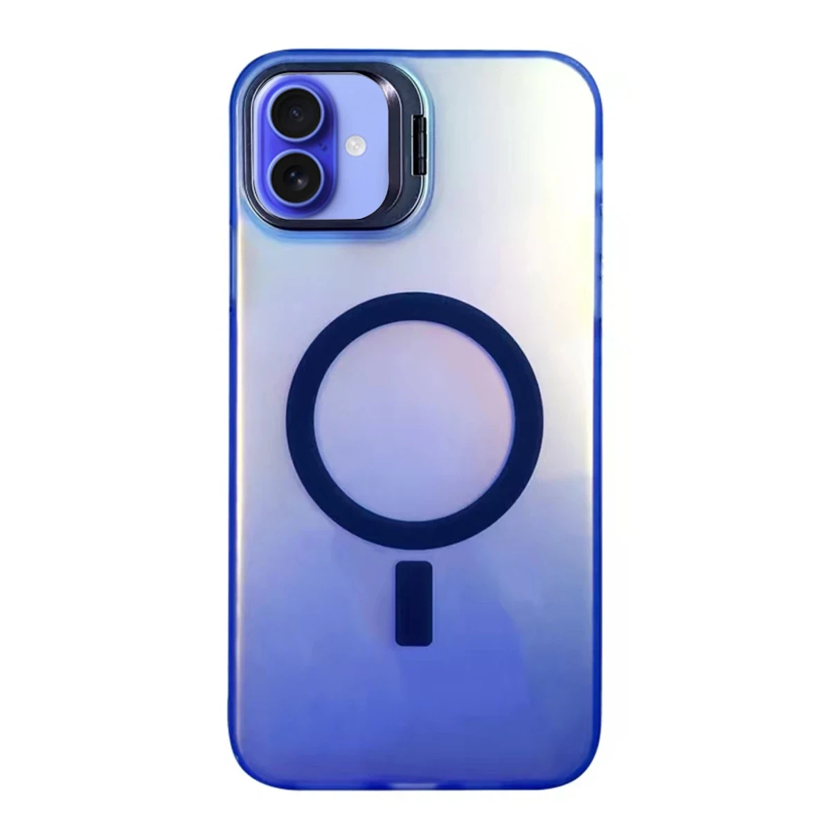 Newface Apple iPhone 16 Plus Kılıf Primera Magsafe Standlı Kapak - Lacivert