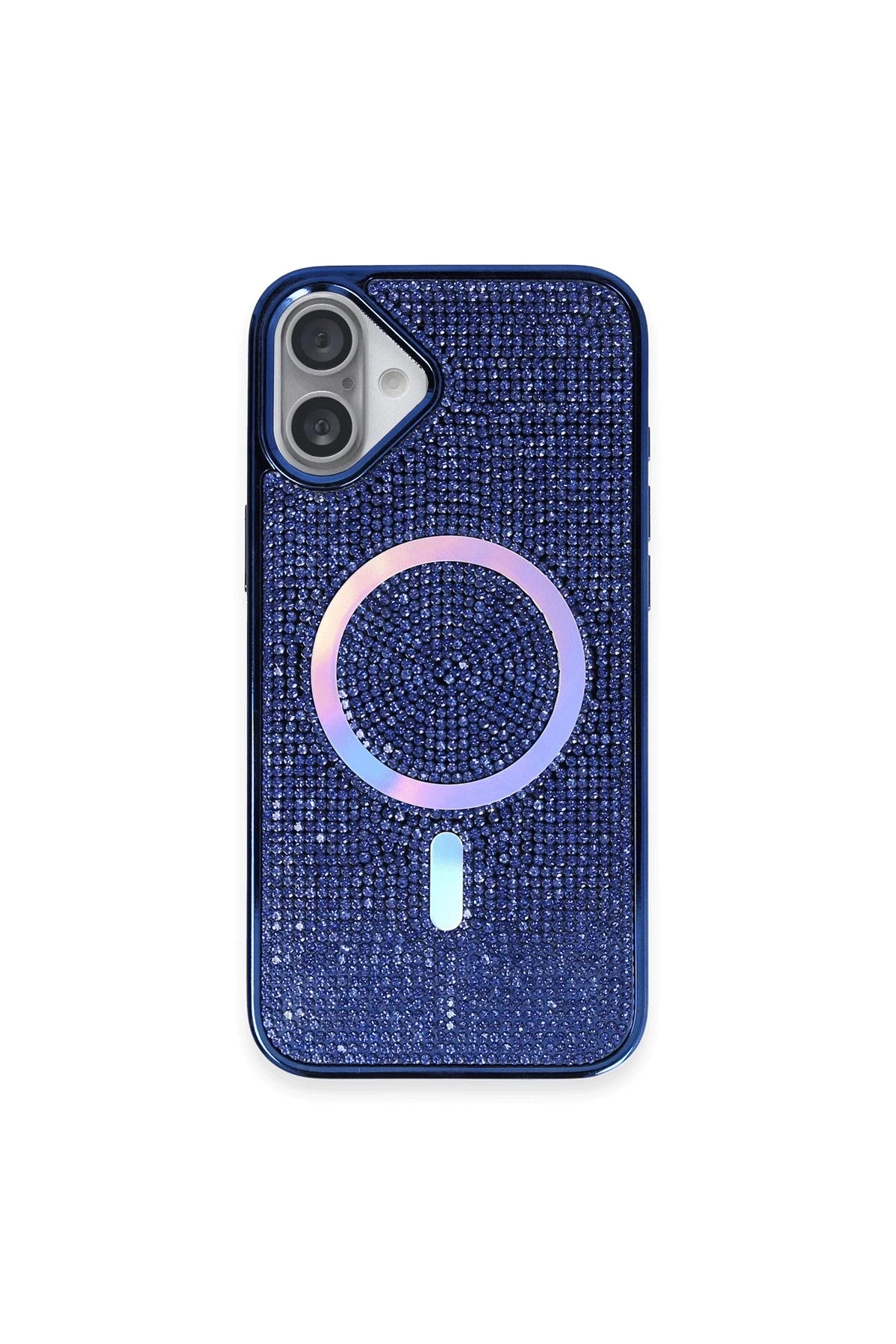Newface iPhone 16 Plus Kılıf Diamond Magsafe Kapak - Lacivert
