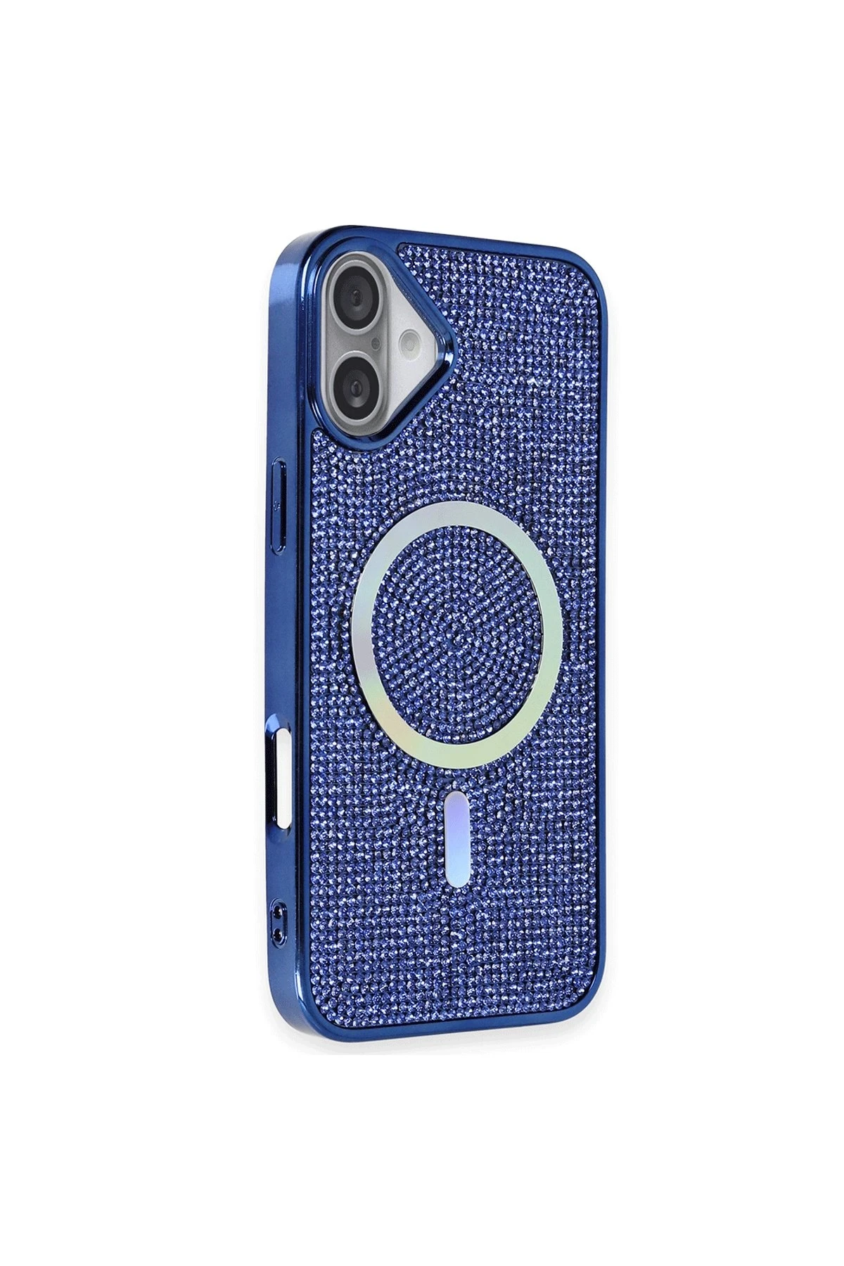Newface iPhone 16 Plus Kılıf Diamond Magsafe Kapak - Lacivert