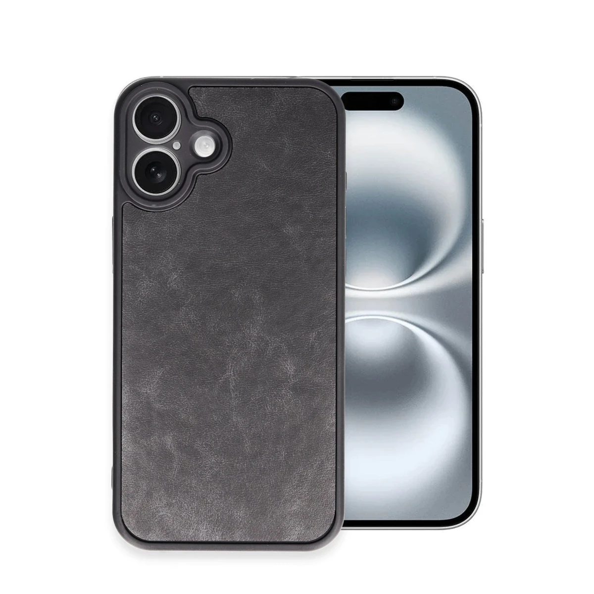 Newface Apple iPhone 16 Plus Kılıf Aras Deri Kapak - Siyah — görsel 4