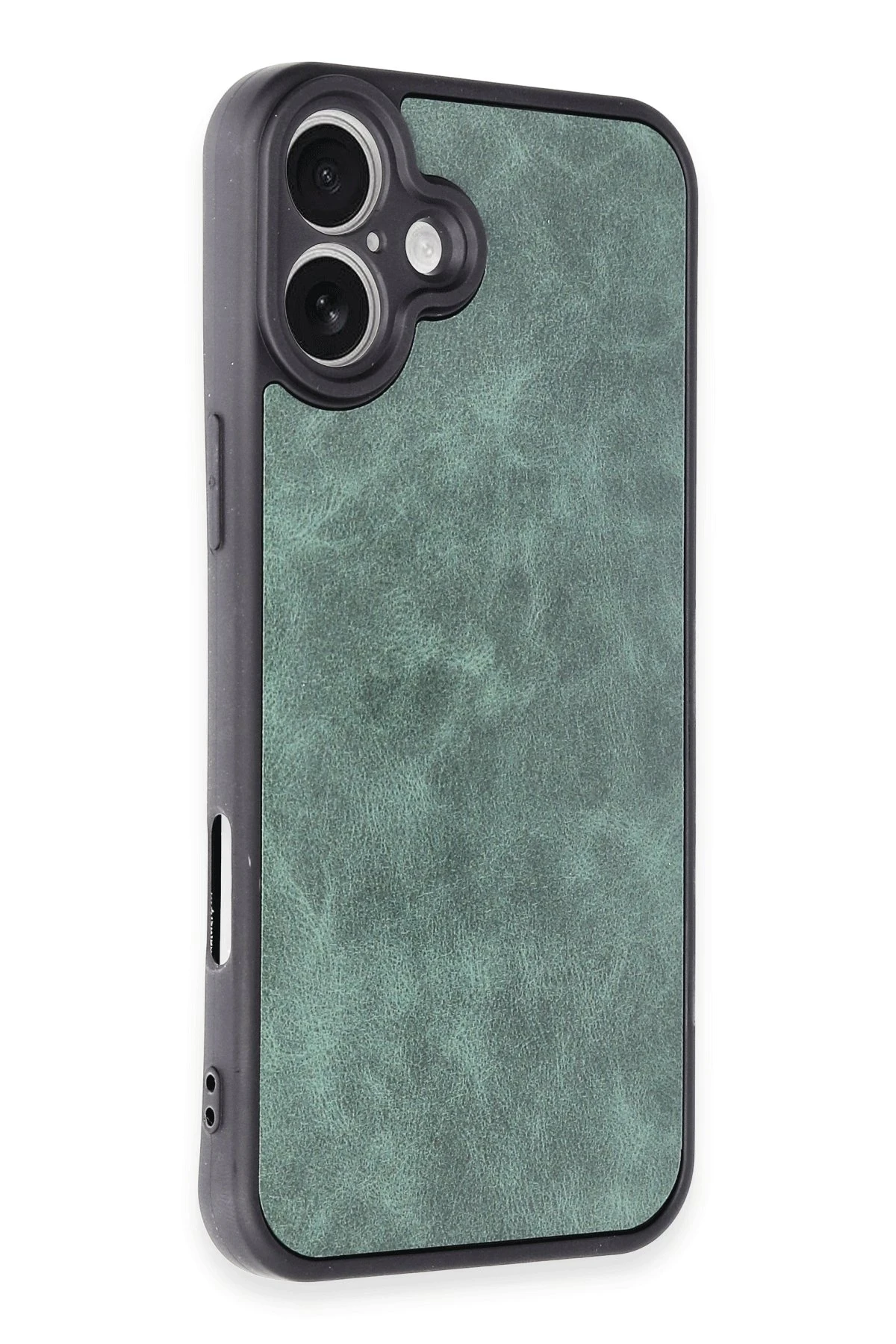 Newface iPhone 16 Plus Kılıf Aras Deri Kapak - Koyu Yeşil