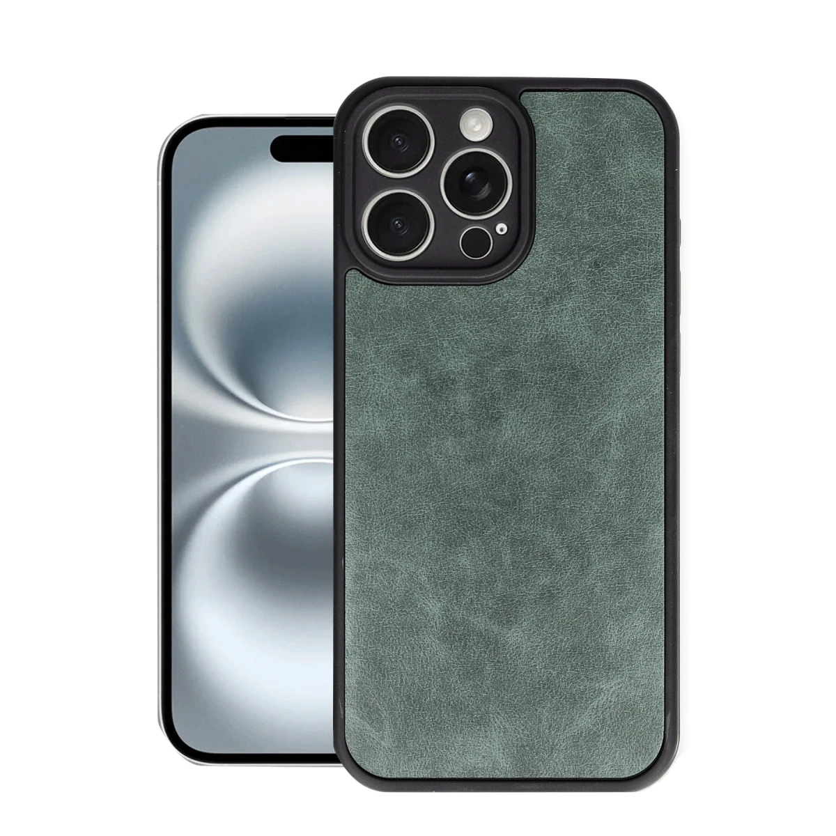 Apple iPhone 16 Pro Kılıf Aras Deri Kapak - Koyu Yeşil