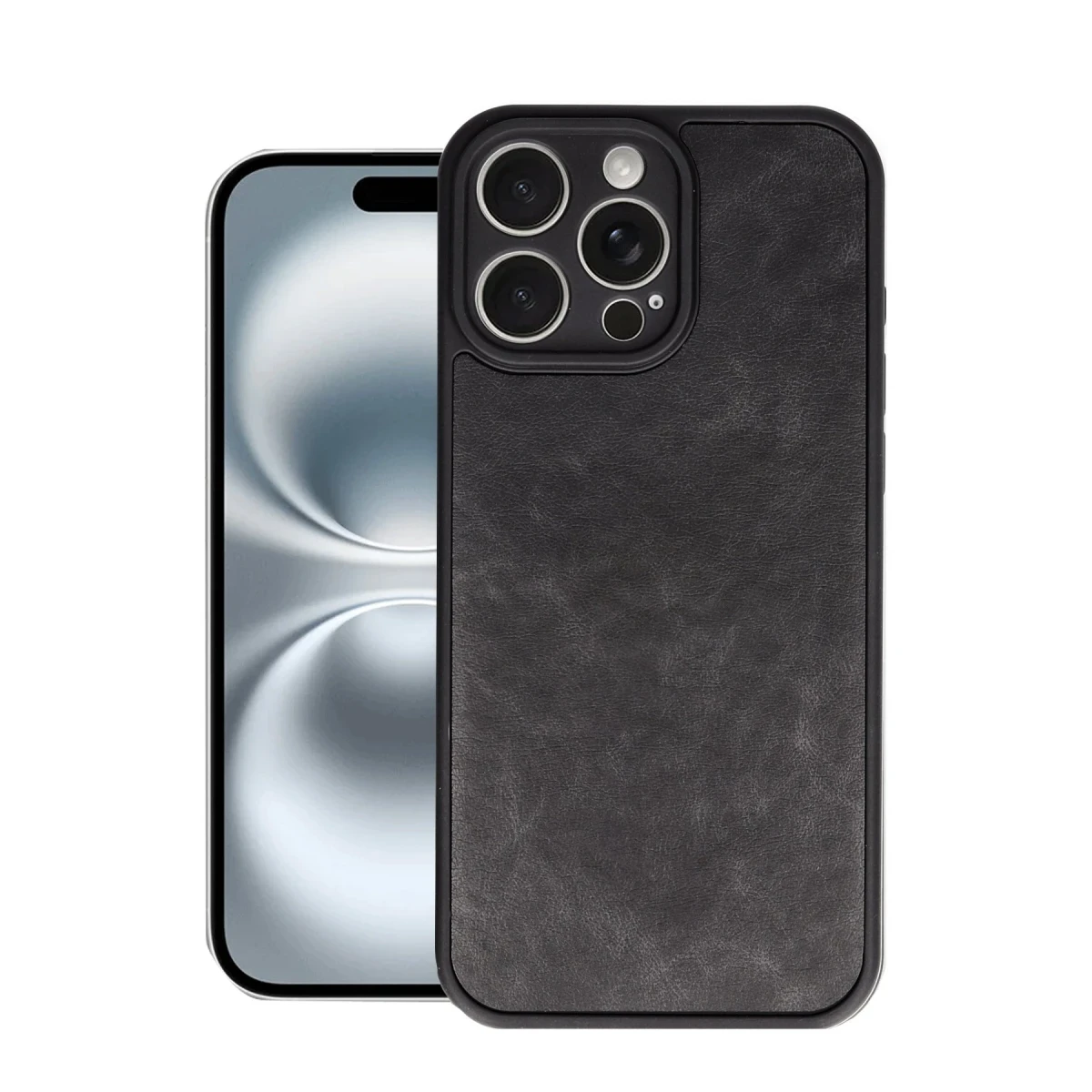 Newface Apple iPhone 16 Pro Max Kılıf Aras Deri Kapak - Siyah — görsel 4