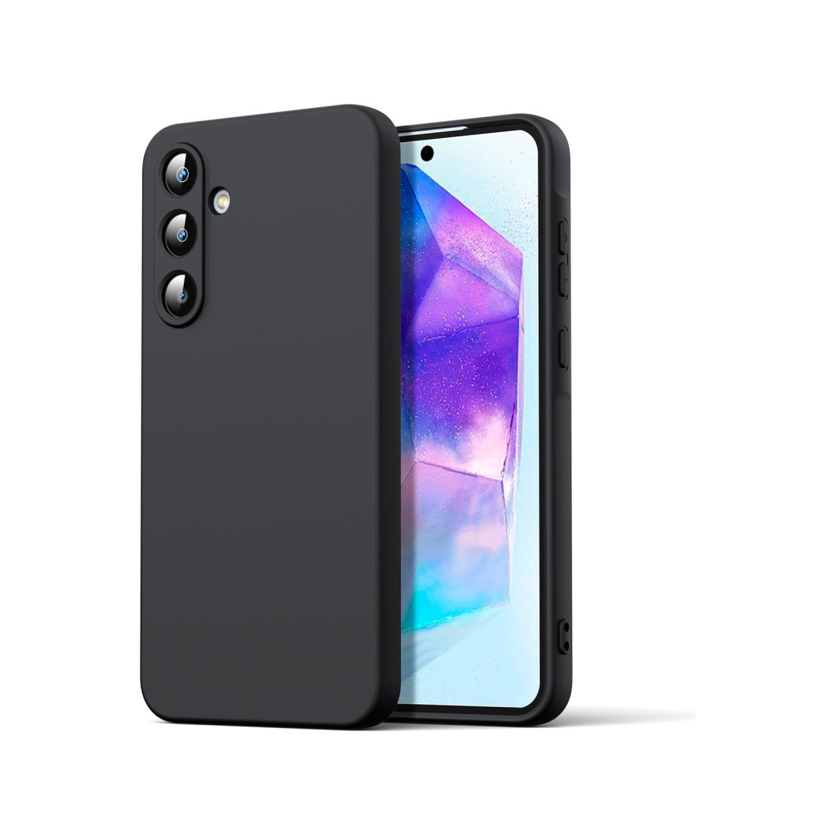 Newface Samsung Galaxy A16 5G Kılıf Nano içi Kadife Silikon - Siyah — görsel 3