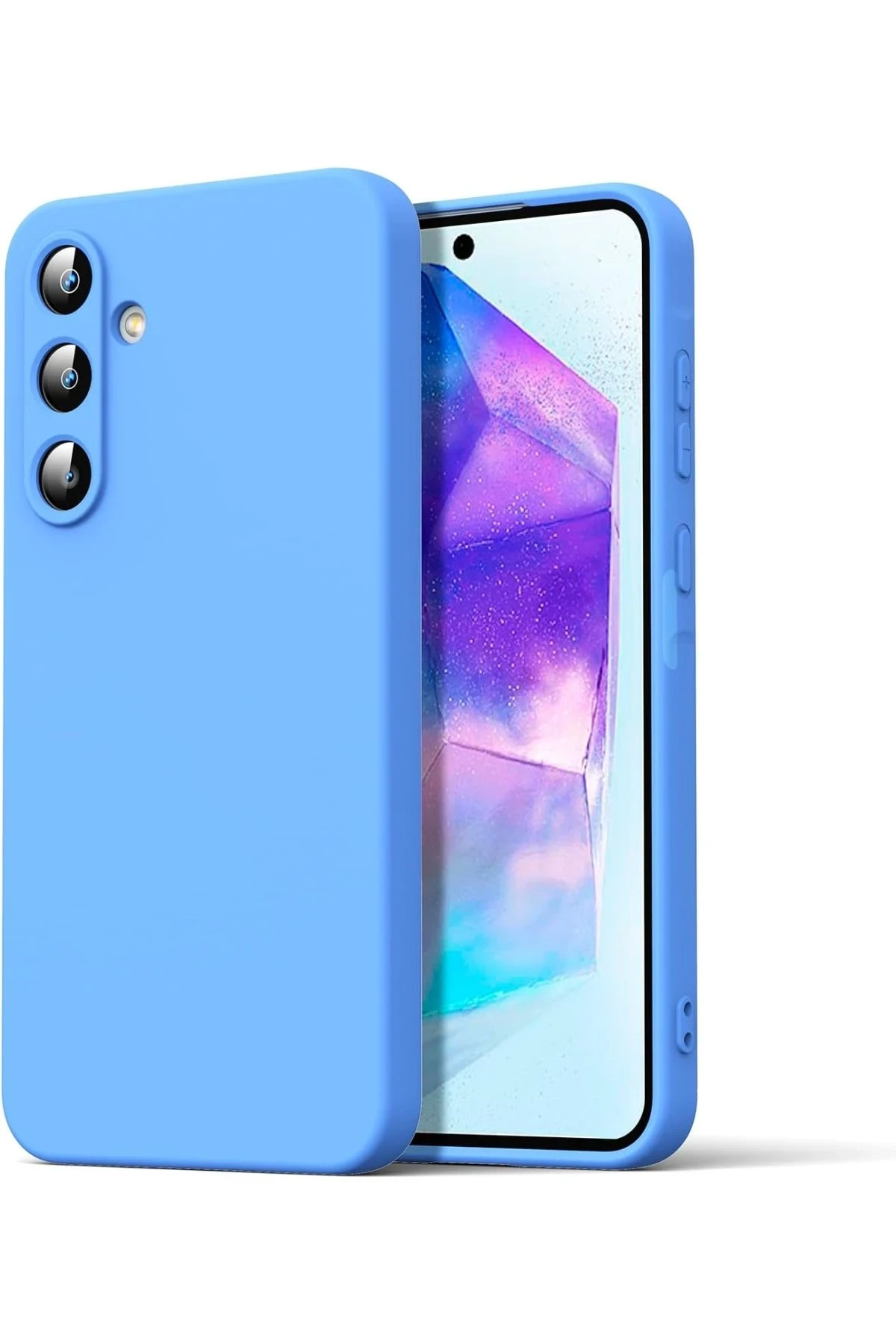 Newface Samsung Galaxy A16 5G Kılıf Nano içi Kadife Silikon - Mavi