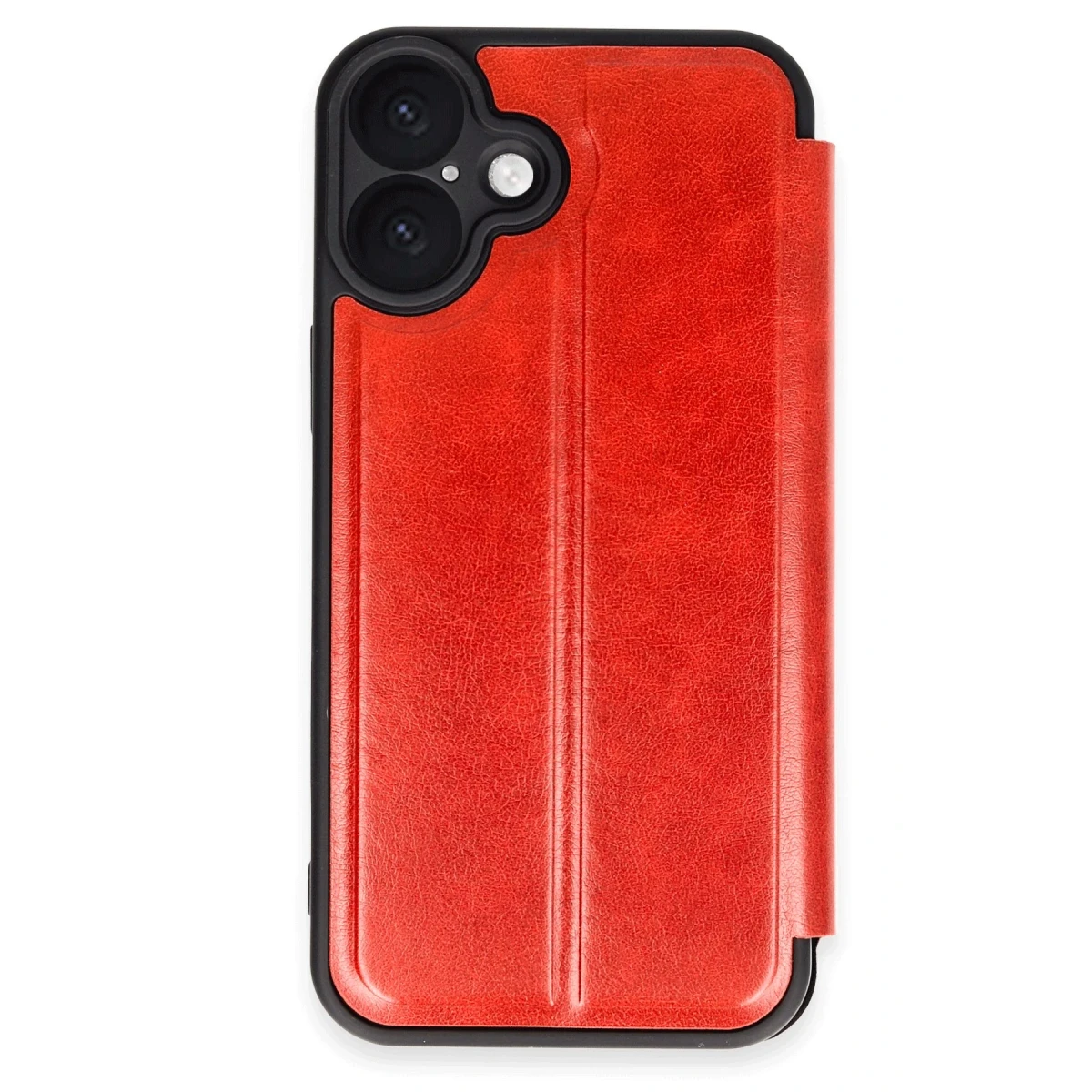Newface Apple iPhone 16 Kılıf Flip Cover - Kırmızı