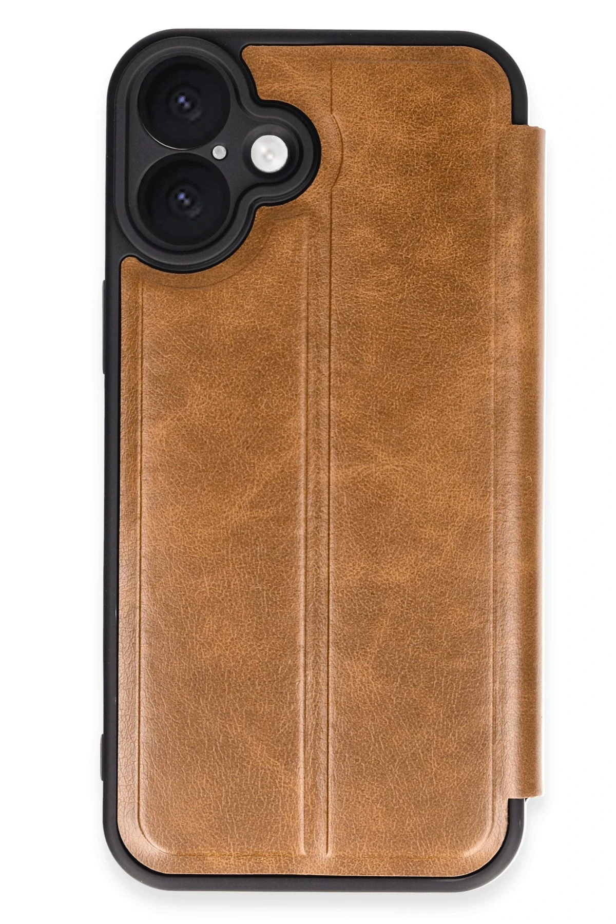 Newface iPhone 16 Kılıf Flip Cover - Taba