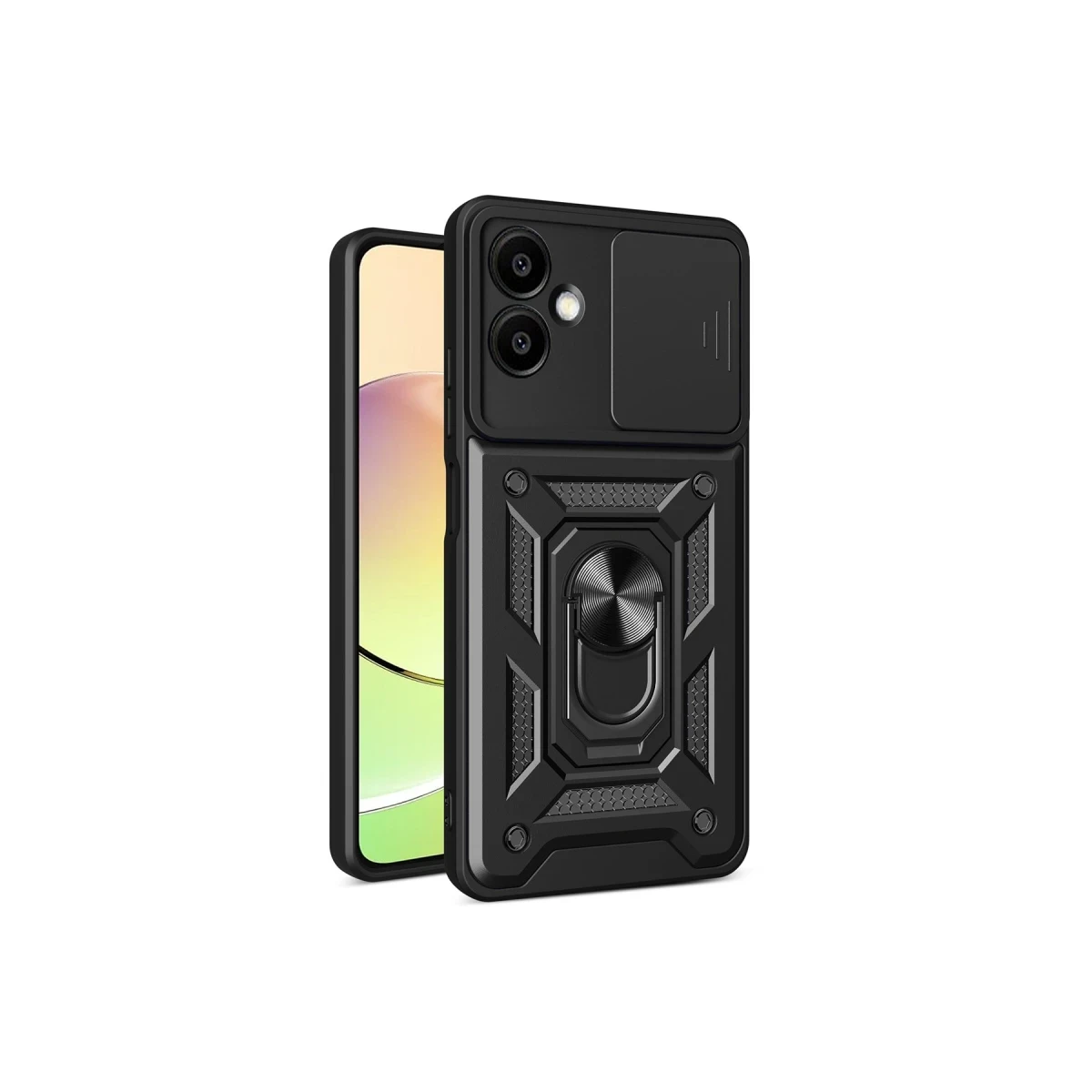 Newface Samsung Galaxy A06 Kılıf Pars Lens Yüzüklü Silikon - Siyah — görsel 4