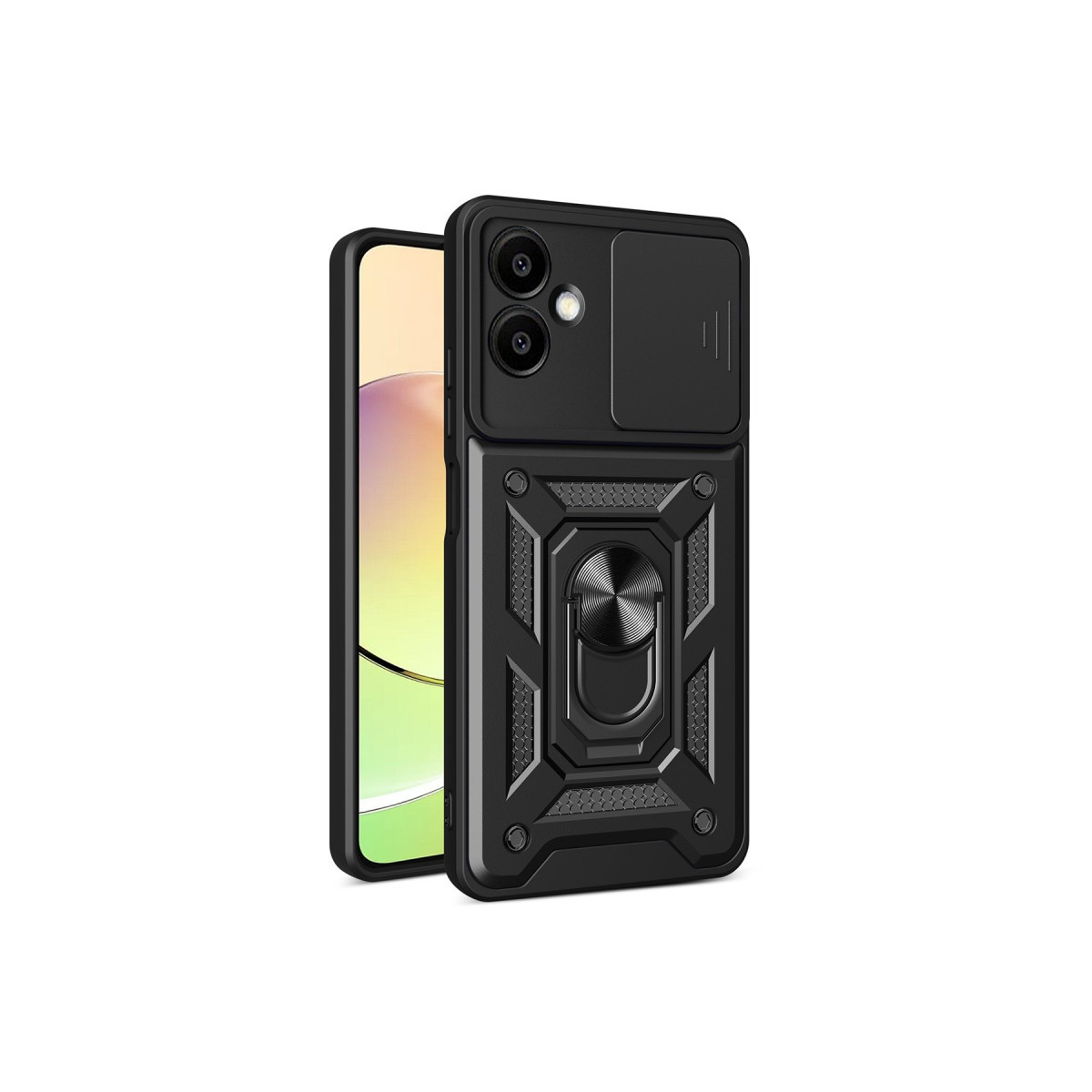 Newface Samsung Galaxy A06 Kılıf Pars Lens Yüzüklü Silikon - Siyah — görsel 7