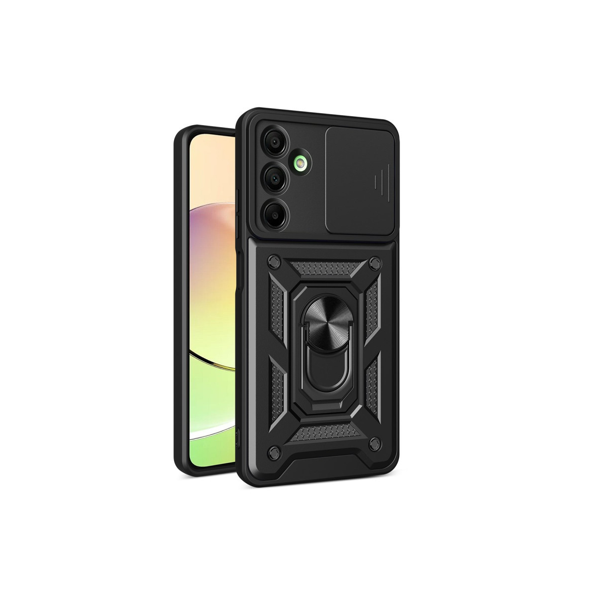 Newface Samsung Galaxy A16 5G Kılıf Pars Lens Yüzüklü Silikon - Siyah — görsel 7