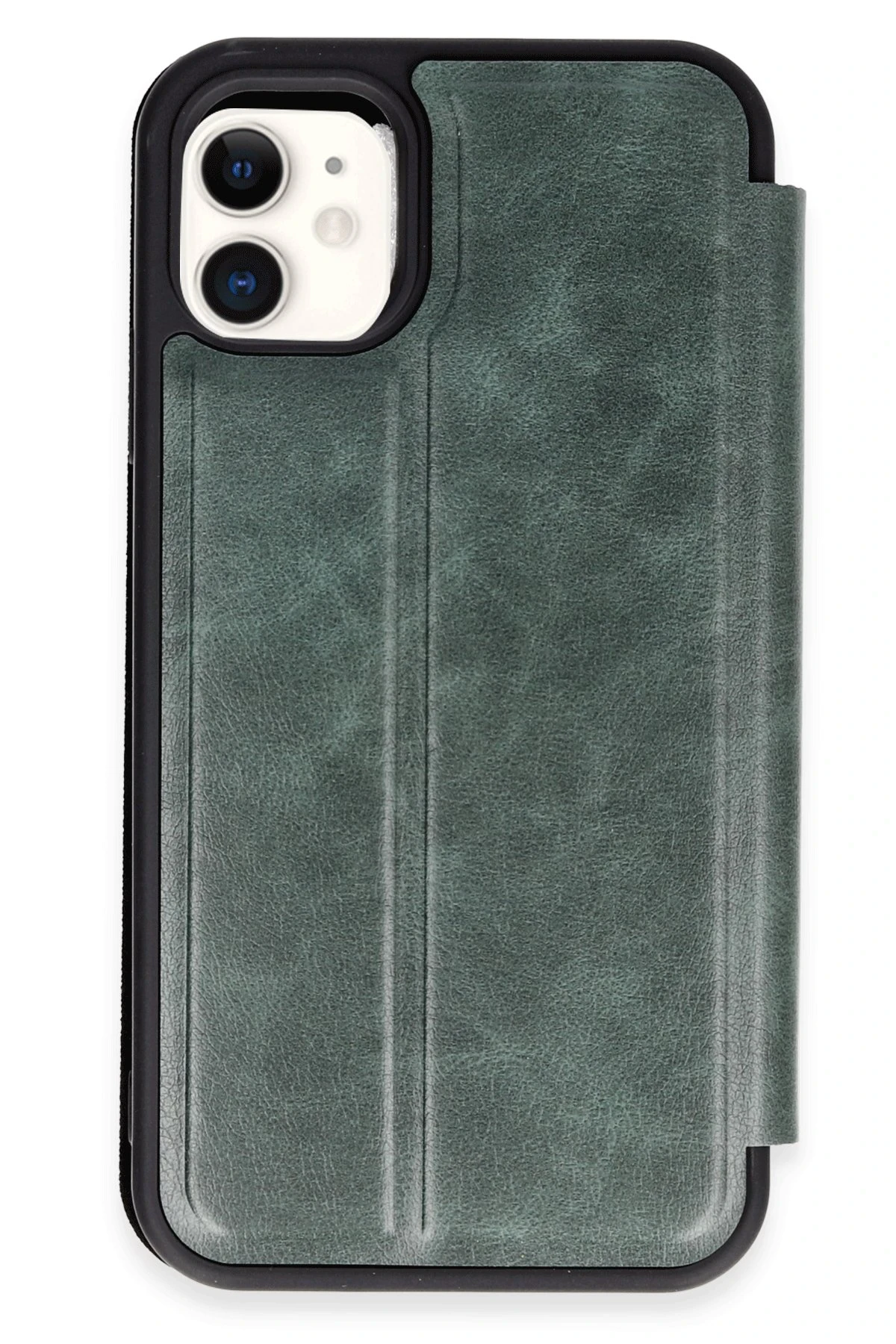 Newface iPhone 11 Kılıf Flip Cover - Koyu Yeşil