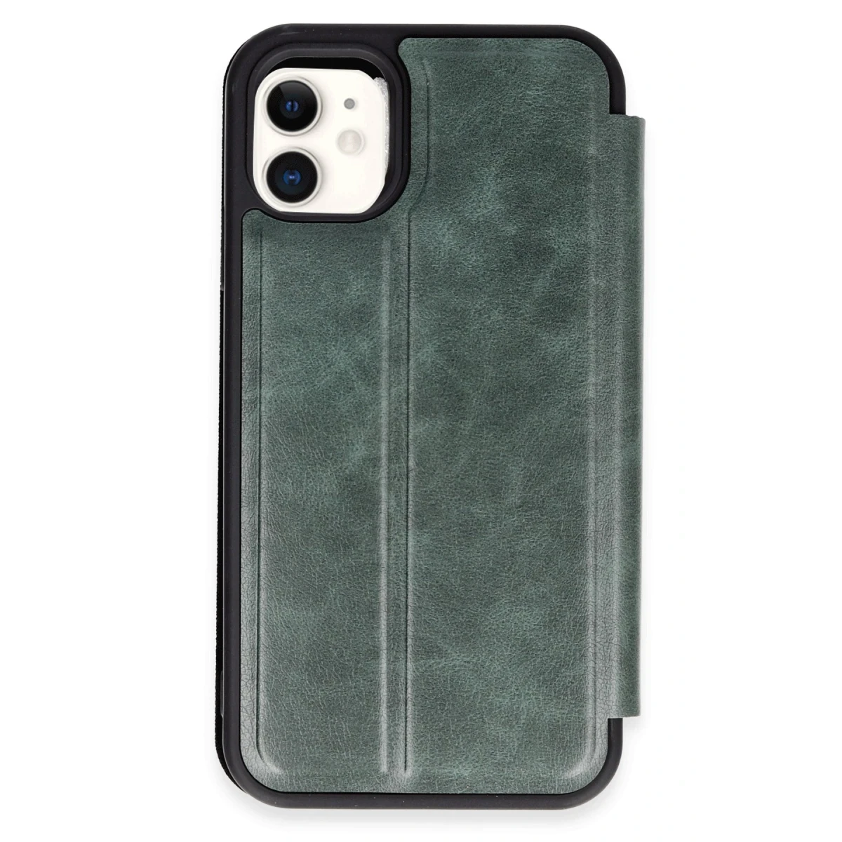 Newface Apple iPhone 11 Kılıf Flip Cover - Koyu Yeşil