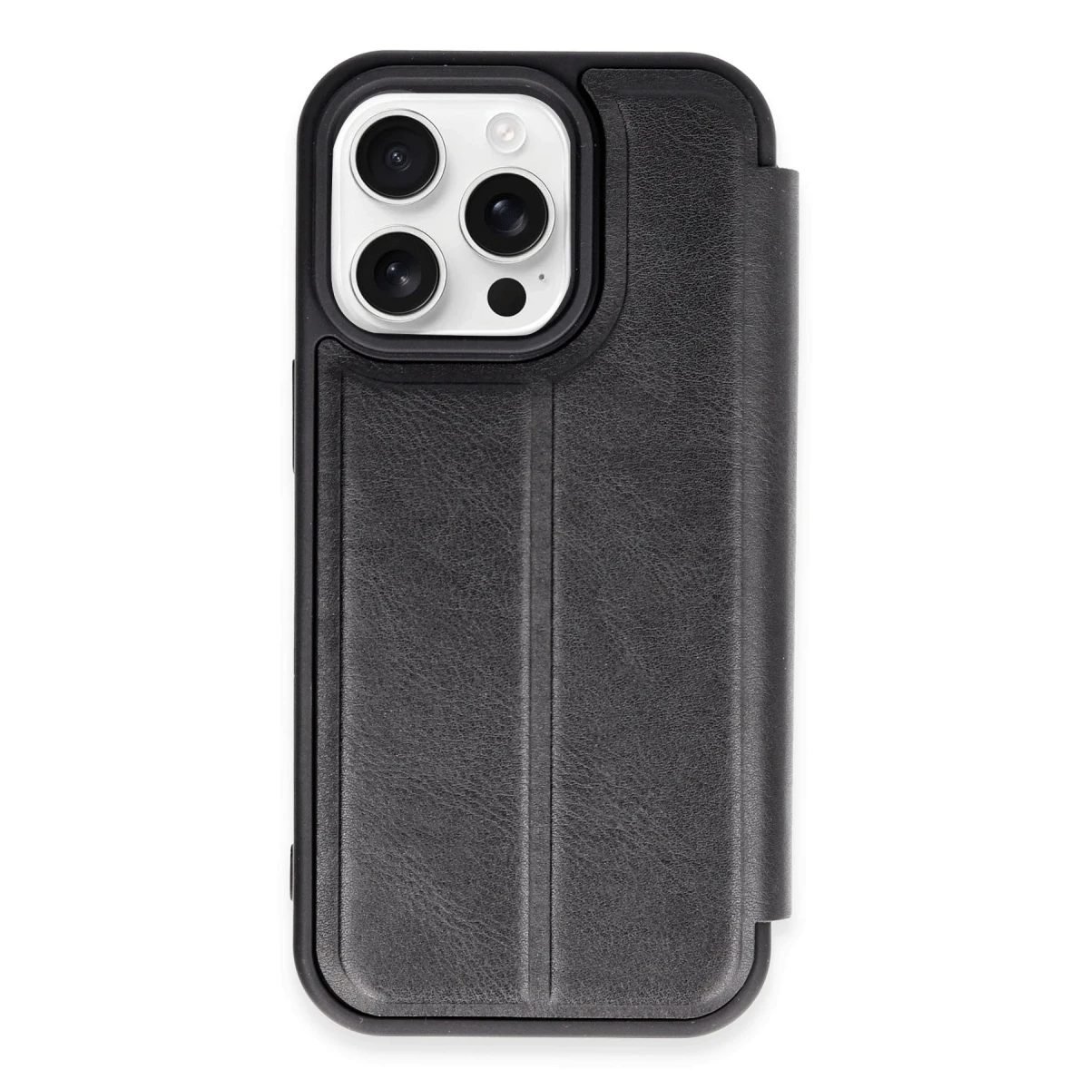 Newface Apple iPhone 14 Pro Max Kılıf Flip Cover - Siyah — görsel 3