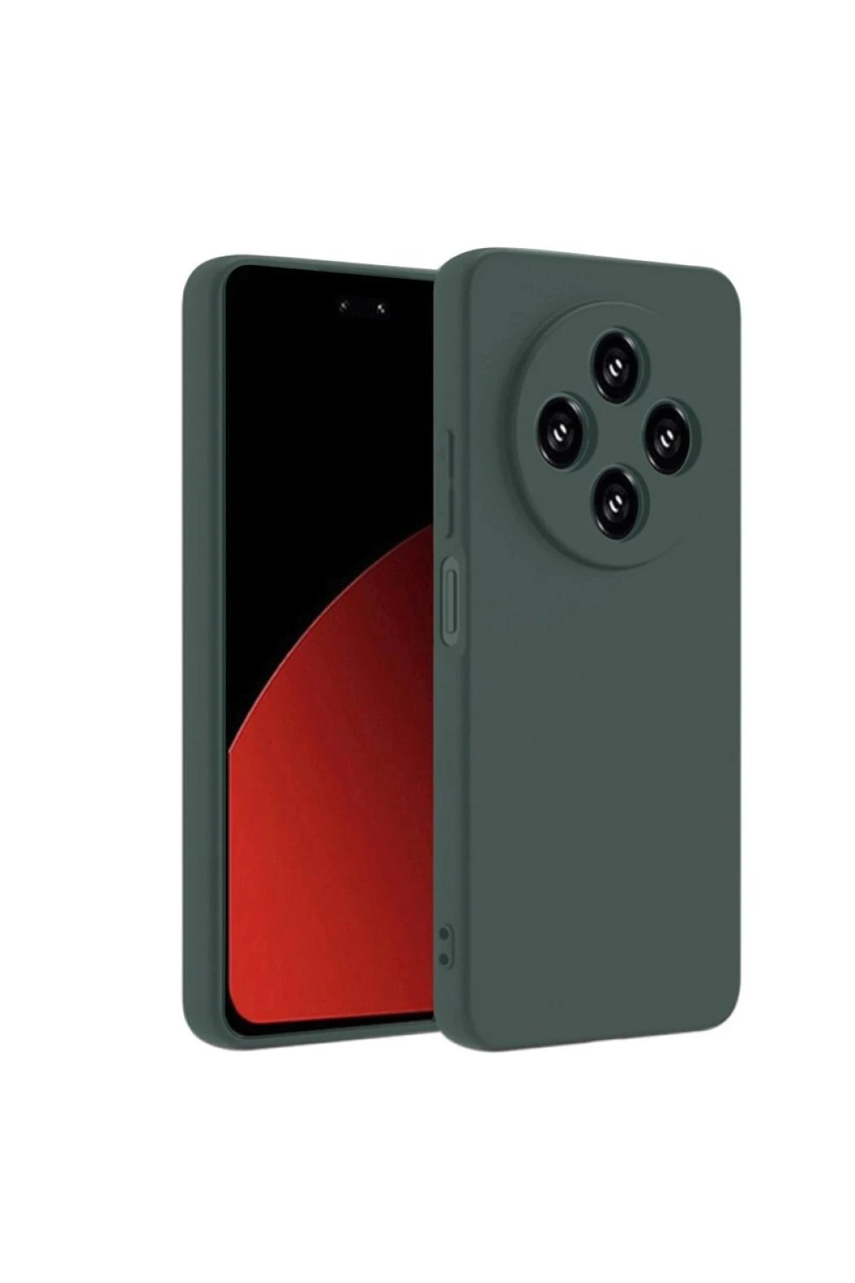 Newface Xiaomi Redmi 14C Kılıf Nano içi Kadife Silikon - Koyu Yeşil