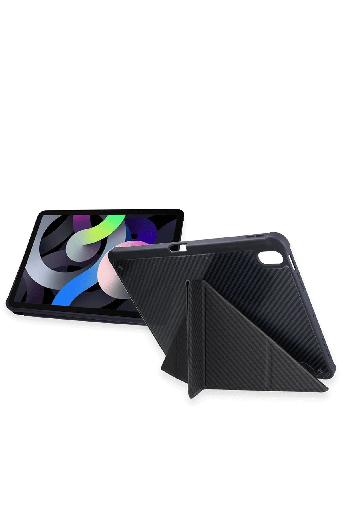 Newface iPad Pro 11 (2024) Kılıf Color Karbon Tablet Kılıfı - Derin Mor