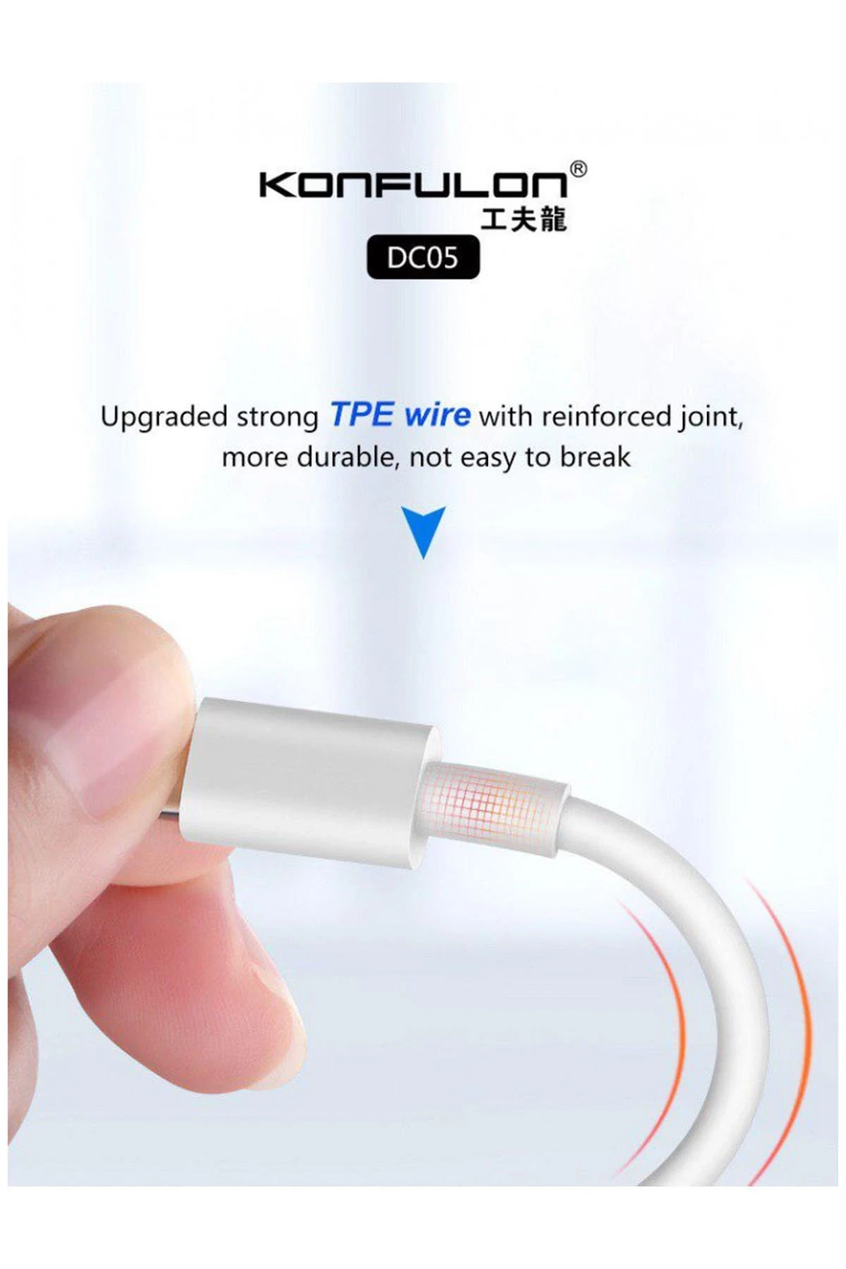 Konfulon DC05 Süper Hızlı Lightning Kablo iphone Uyumlu 1M 2.4A — görsel 3