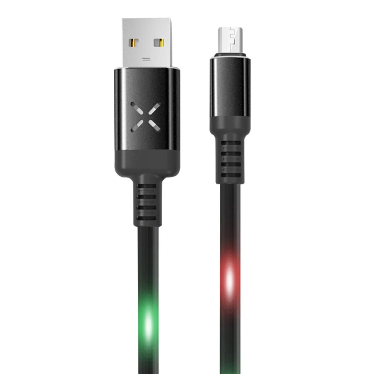 Konfulon DC09 Ses Duyarlı Işıklı Micro USB Kablo 1M 2A - Siyah — görsel 3
