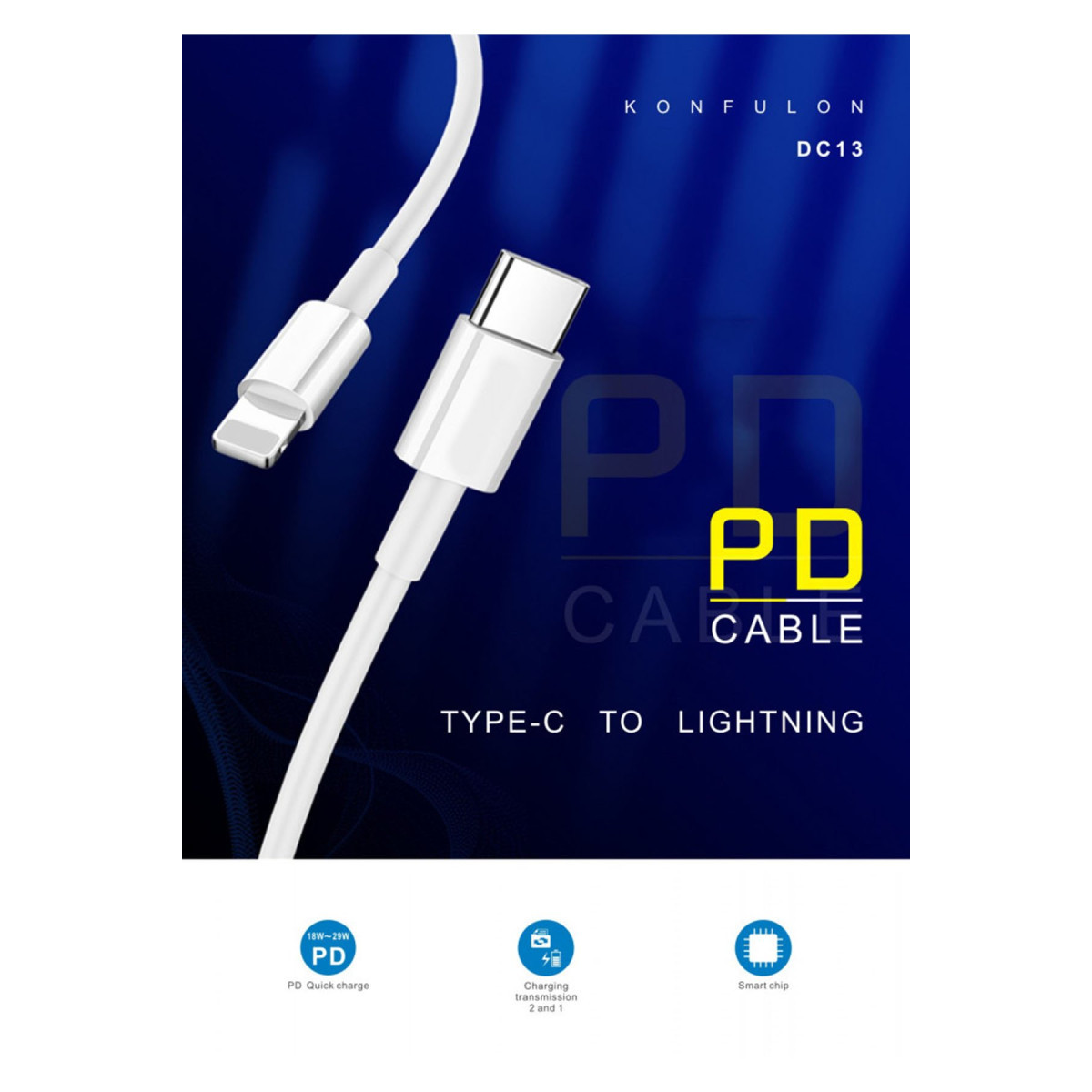 Konfulon DC13 1M 20W Type-C to Lightning Kablo iphone Uyumlu — görsel 9
